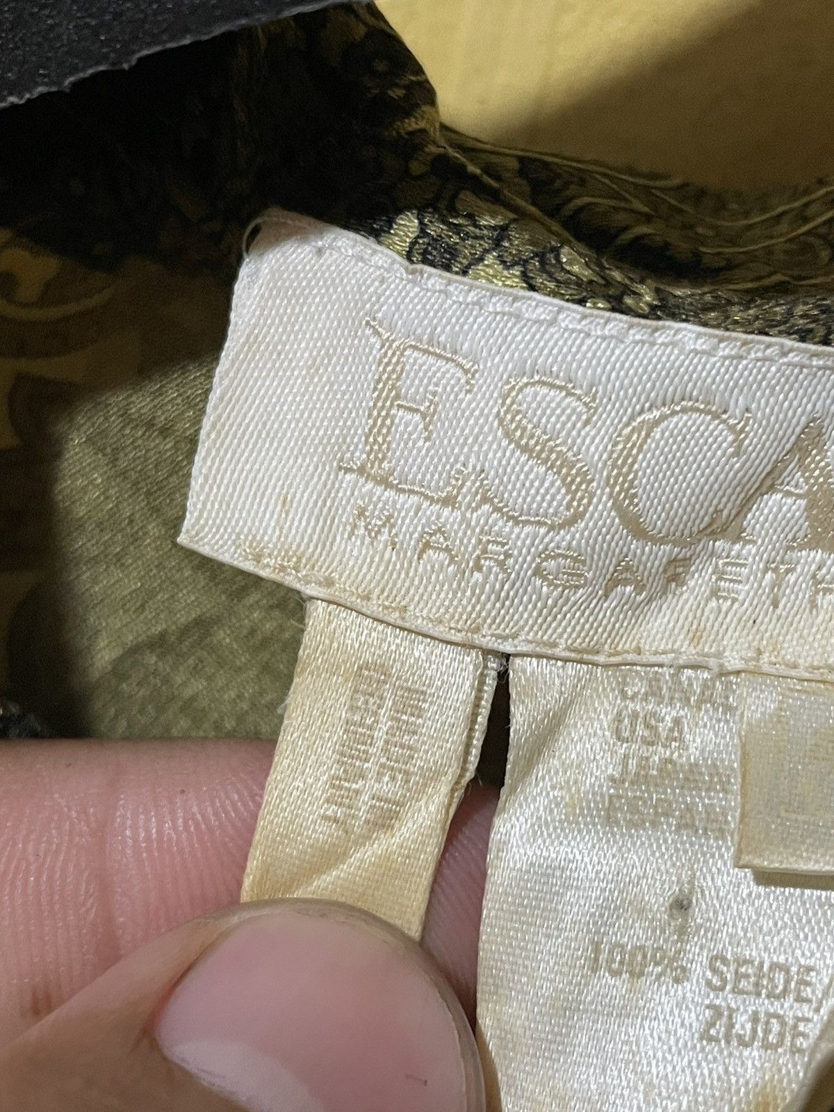 Escada Vintage 80s ESCADA by Margaretha Ley Silk Paisley Shirt Size L / US 10 / IT 46 - 8 Thumbnail