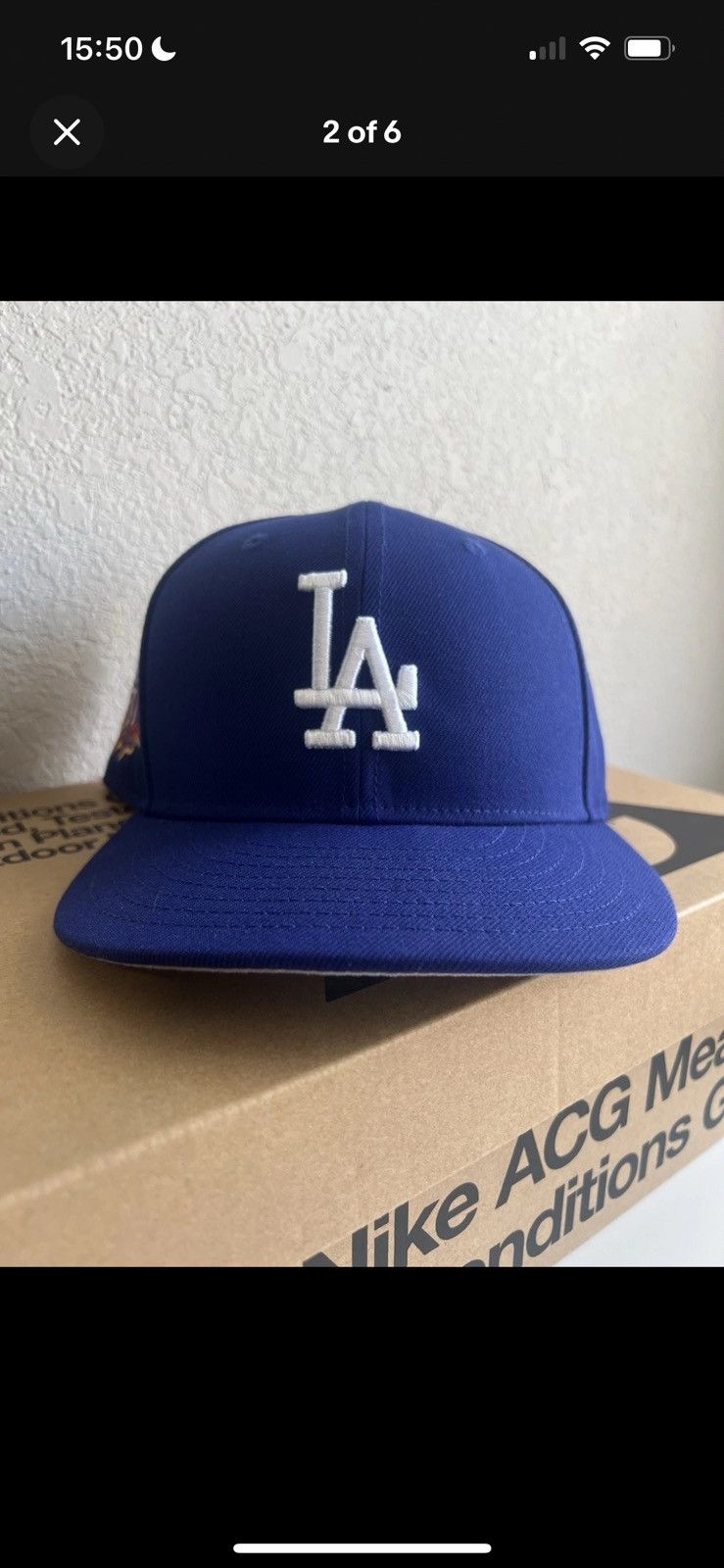 New Era Los Angeles Dodgers 50th Anniversary Patch Fitted Hat 7 3/8 Size ONE SIZE - 2 Thumbnail