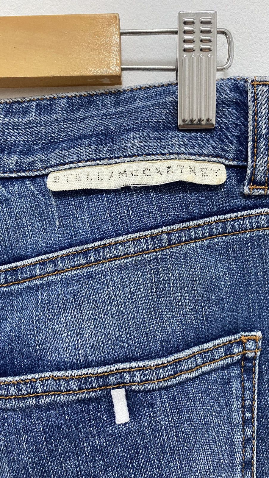 Stella McCartney Stella Mccartney Distressed Denim Patchwork Blue Jeans Pants Size US 35 - 18 Thumbnail