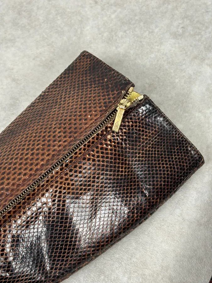 Dolce & Gabbana 2000s Dolce & Gabbana Brown Python Leather Knee-High Heeled Boots Size US 8 / IT 38 - 10 Thumbnail