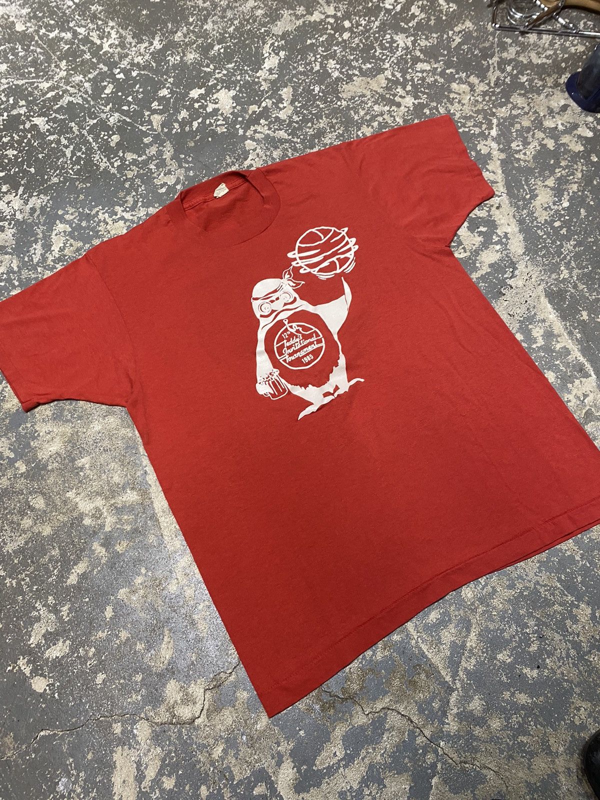 Budweiser × Vintage Vintage Budweiser Bud Beer Teddys Tournament 80s Tshirt Size US XL / EU 56 / 4 - 9 Thumbnail