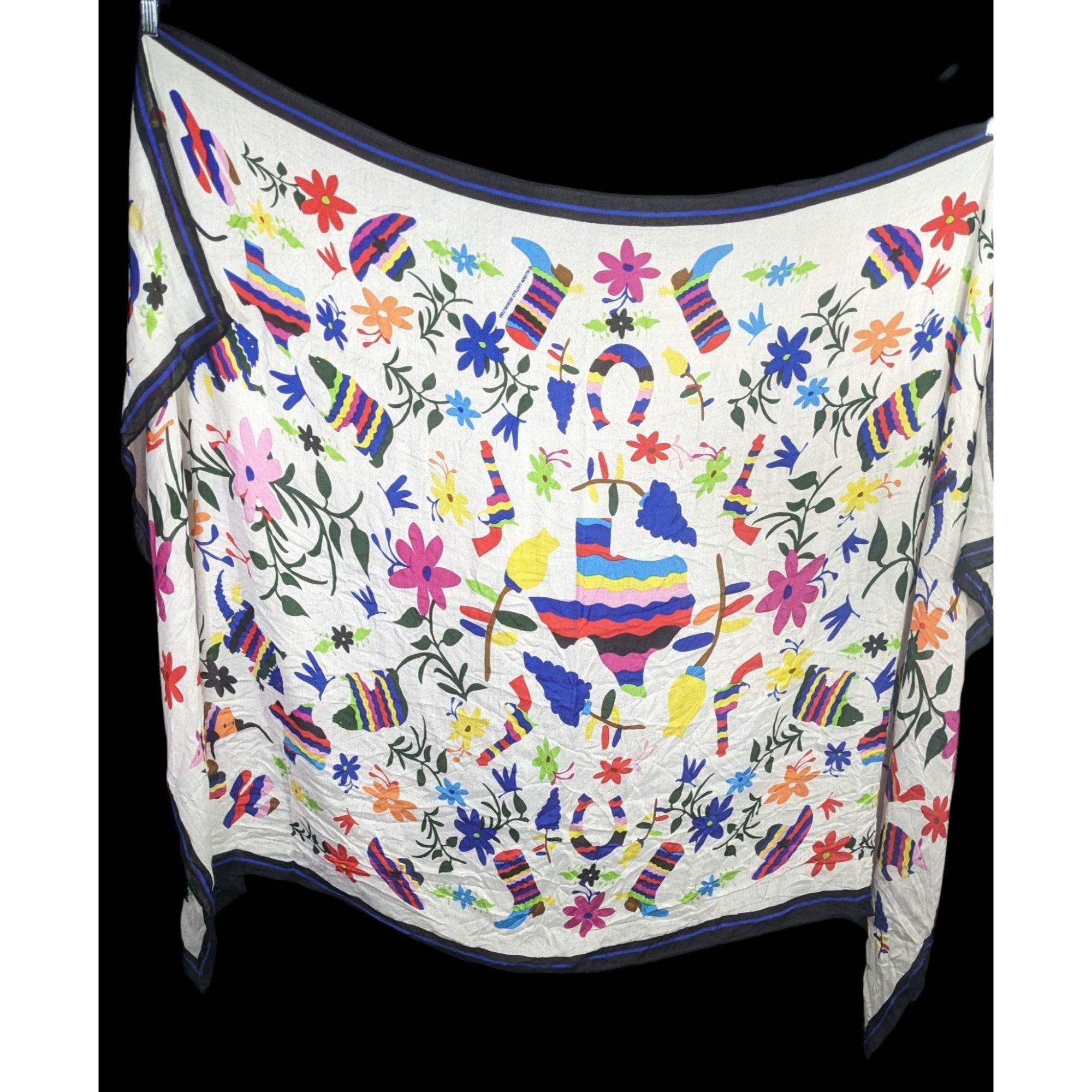 Other Texas-Themed Lightweight Scarf With Vibrant Floral & Animal Size ONE SIZE - 2 Thumbnail
