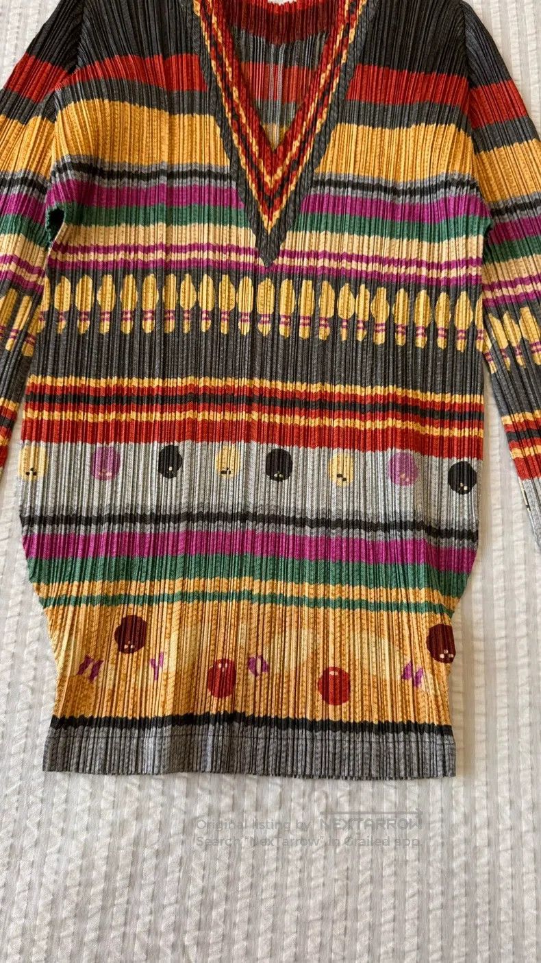 Issey Miyake Issey Miyake Bowling V-neck Top Size L / US 10 / IT 46 - 3 Thumbnail