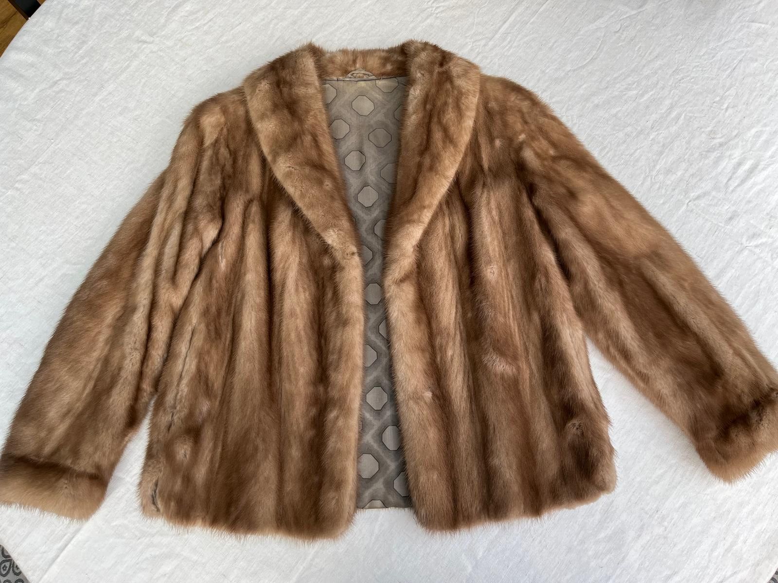Vintage Mink Fur Coat Size S / US 4 / IT 40 - 1 Thumbnail