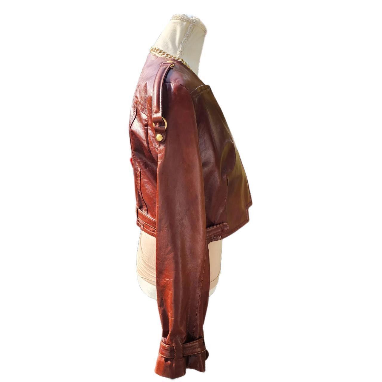 Moschino Moschino By Redwall. Vintage Brown Leather Jacket Size: 46 Size M / US 6-8 / IT 42-44 - 5 Thumbnail