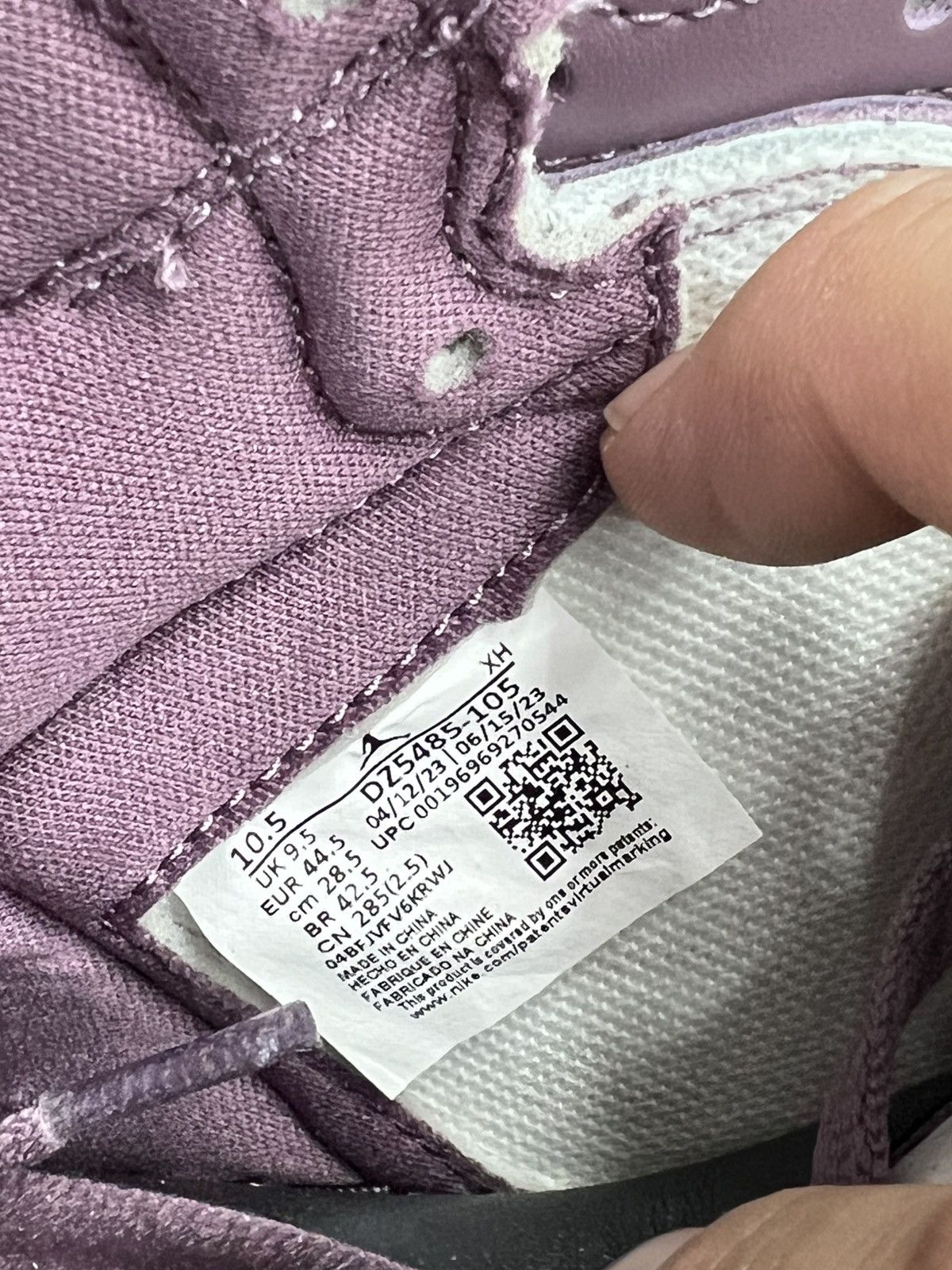 Jordan Brand Air Jordan 1 Mauve Size 10.5 Size US 10.5 / EU 43-44 - 7 Thumbnail