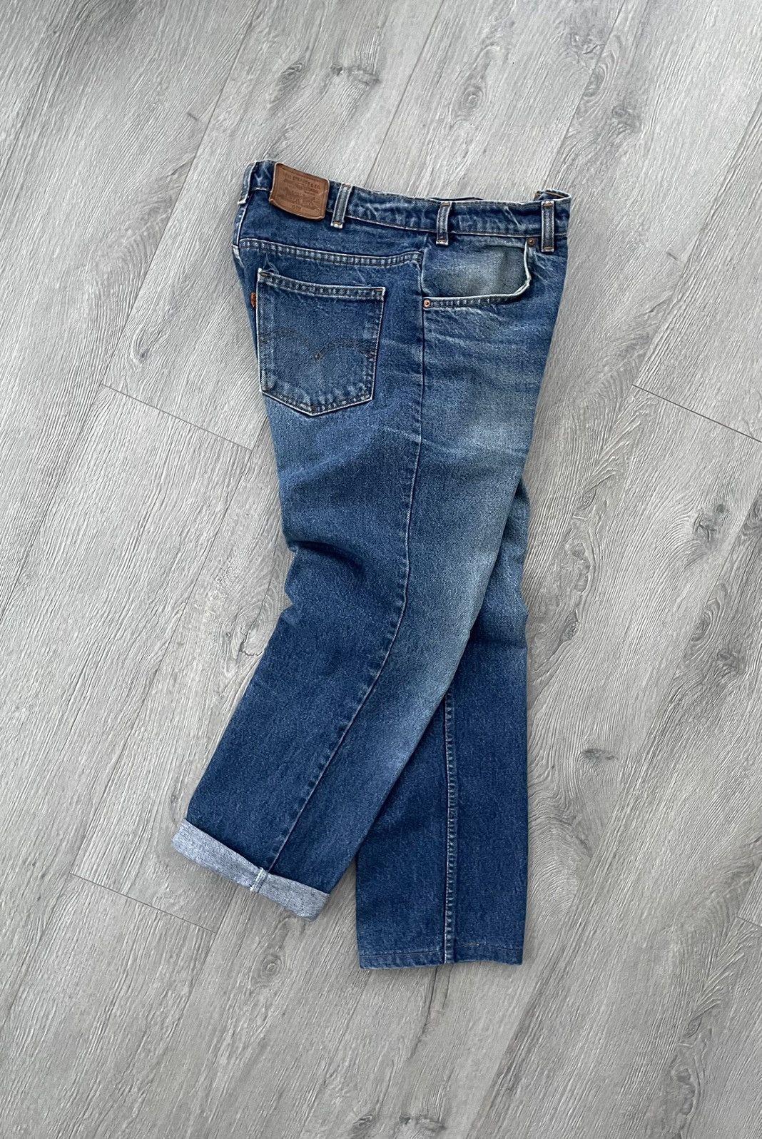 Levi's × Levi's Vintage Clothing × Vintage 🍊 Vintage 80s Levis 619 Orange Tab Light Wash Jeans Straight Size US 32 / EU 48 - 5 Thumbnail