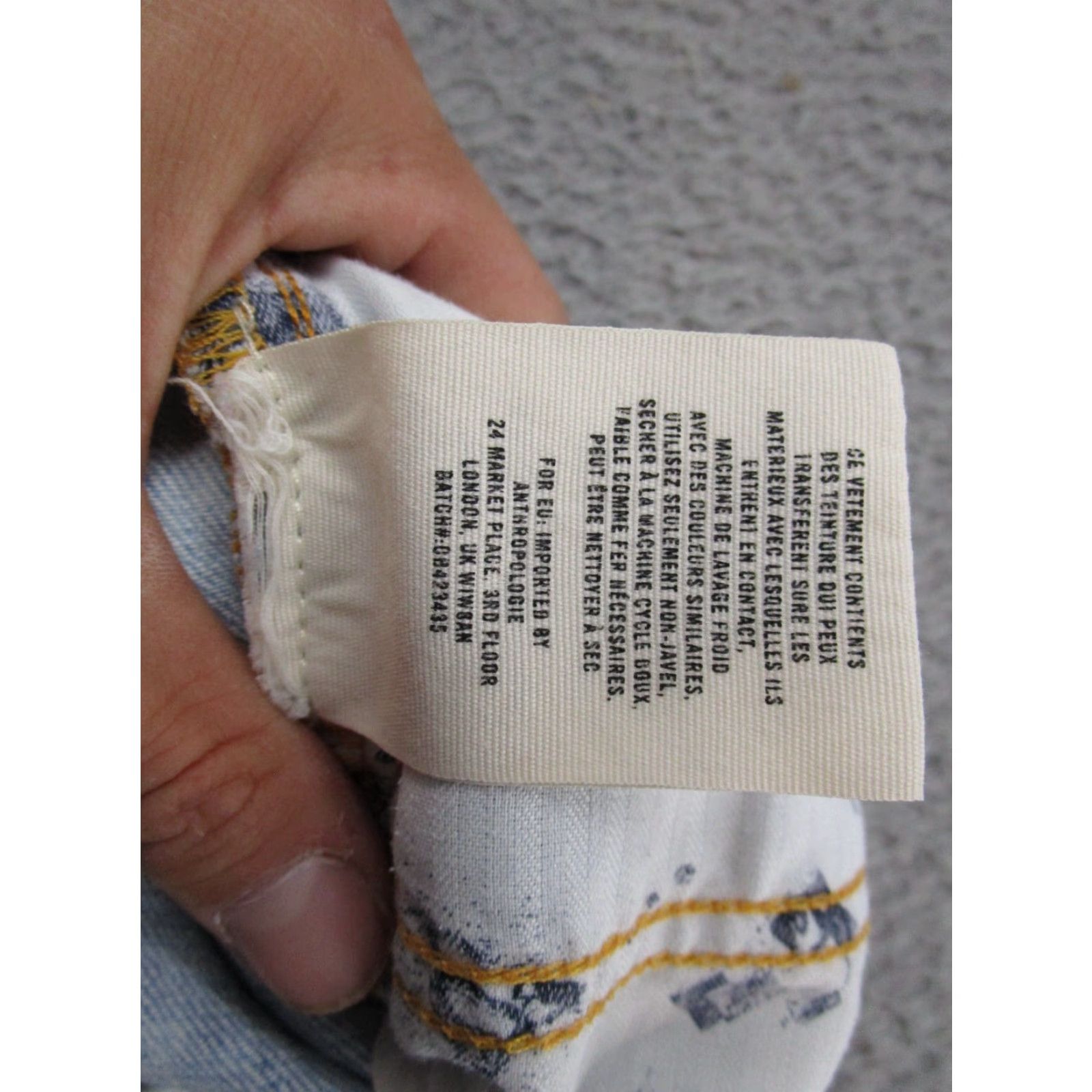 Anthropologie Anthropologie Jeans Women Distressed Straight Leg SZ 34 Blue Pilcro and the Letterpress Size 24" / US 00 / IT 34 - 7 Thumbnail