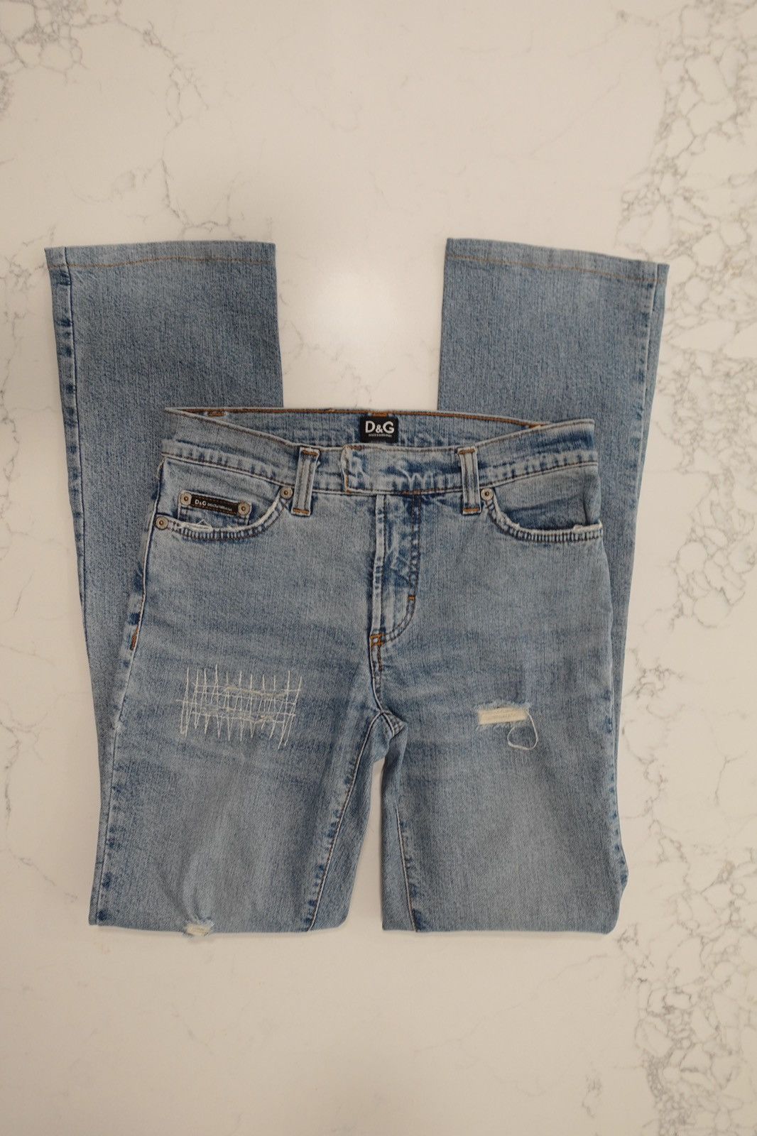 Dolce & Gabbana Vintage Distressed Bootcut Jeans