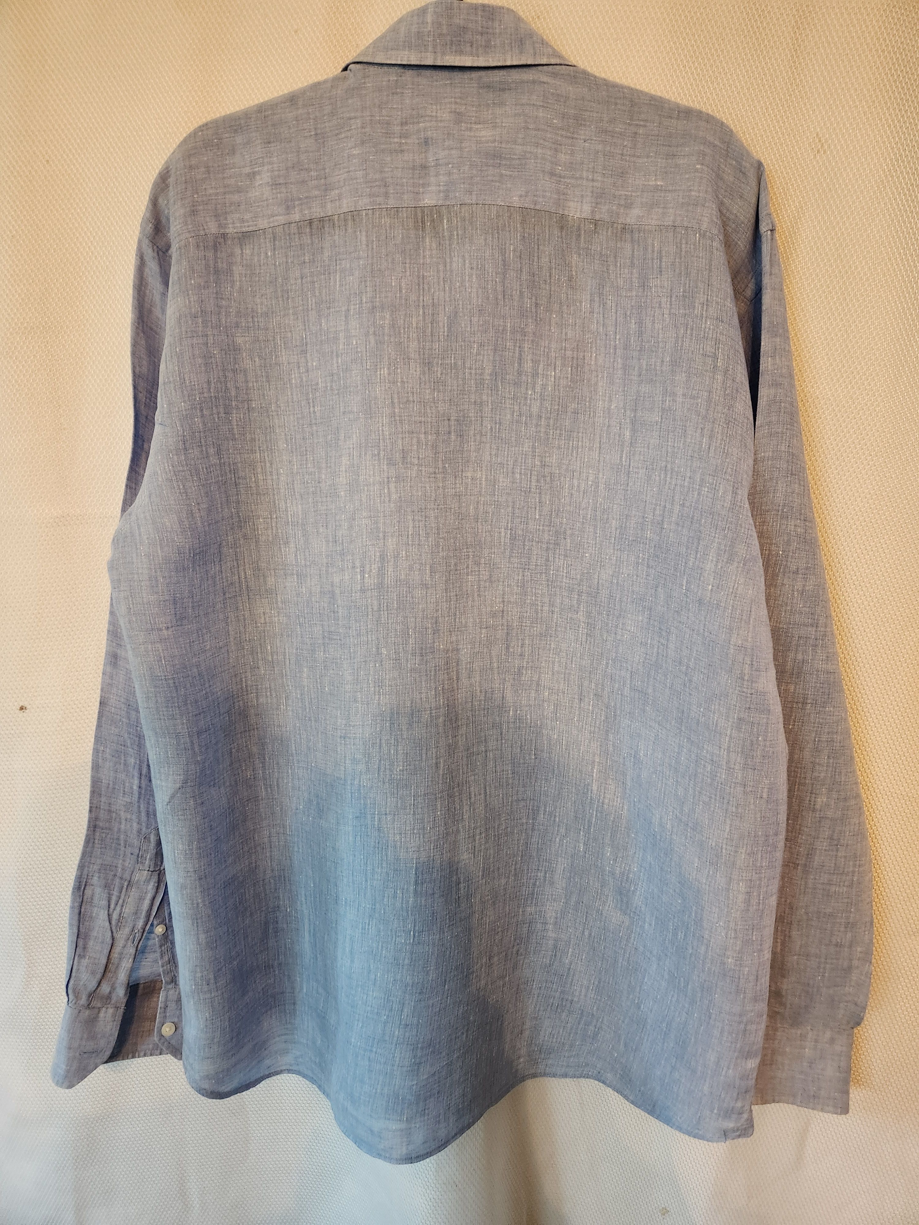 Other Tuscano Firenze 100% Linen Men's Button Front Shirt Size US XL / EU 56 / 4 - 2 Thumbnail