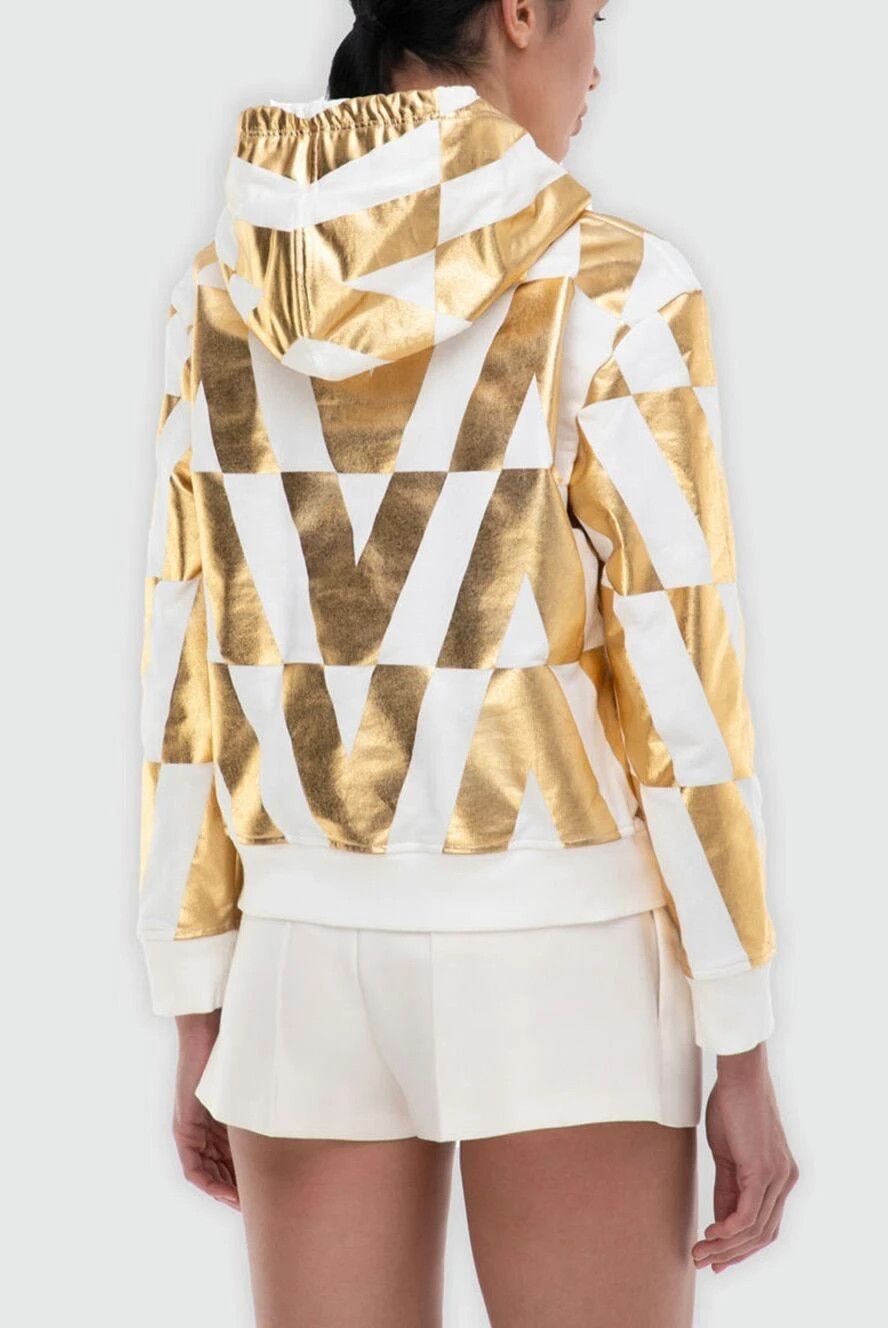 Valentino o1y0326 Hoodie in Gold/White Size M / US 6-8 / IT 42-44 - 4 Thumbnail