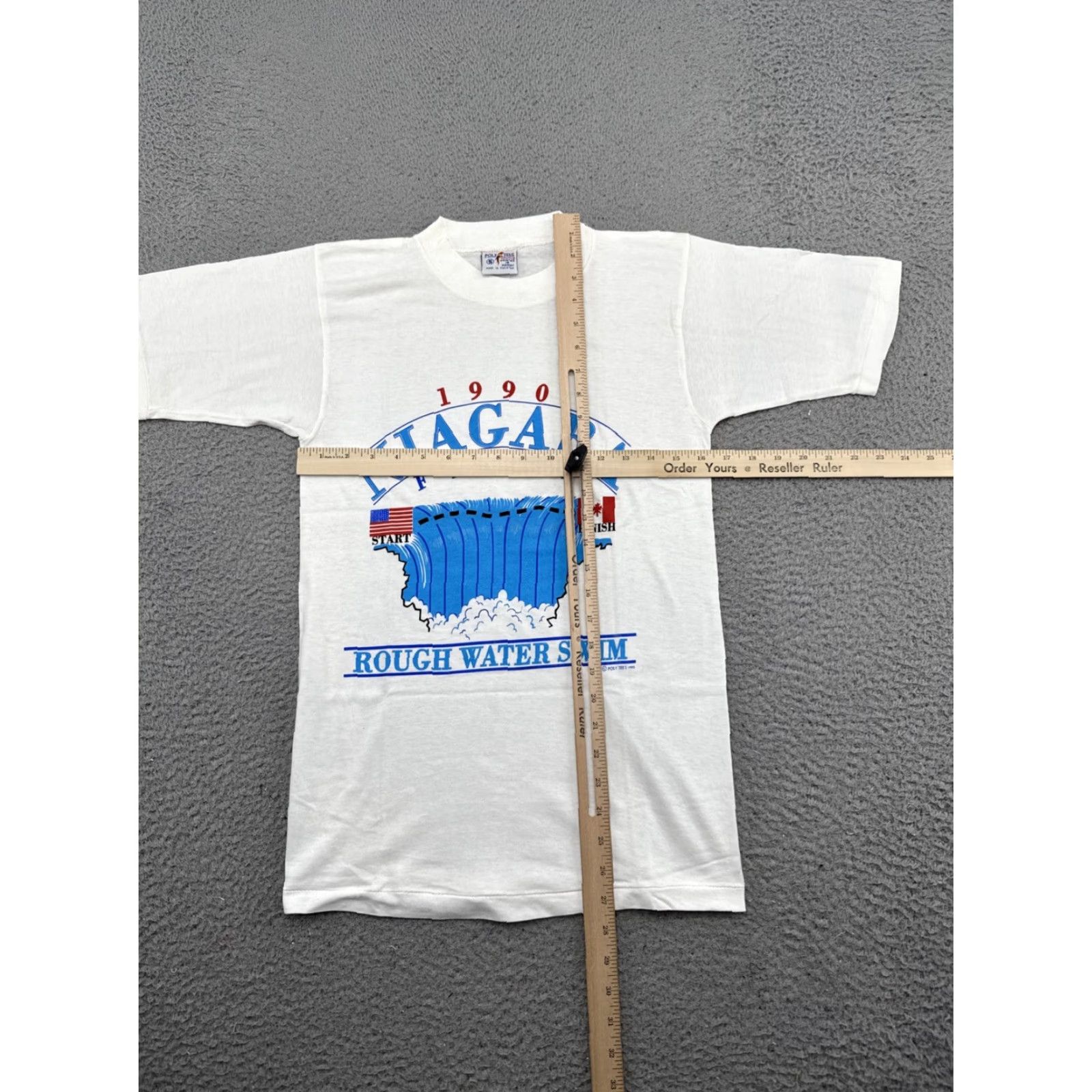 Vintage VTG 1990 Niagara Falls Rough Water Swim United States Canada Single Stitch SZ S Shirt Mens White Cotton 90s Nature Canada Size US S / EU 44-46 / 1 - 5 Thumbnail