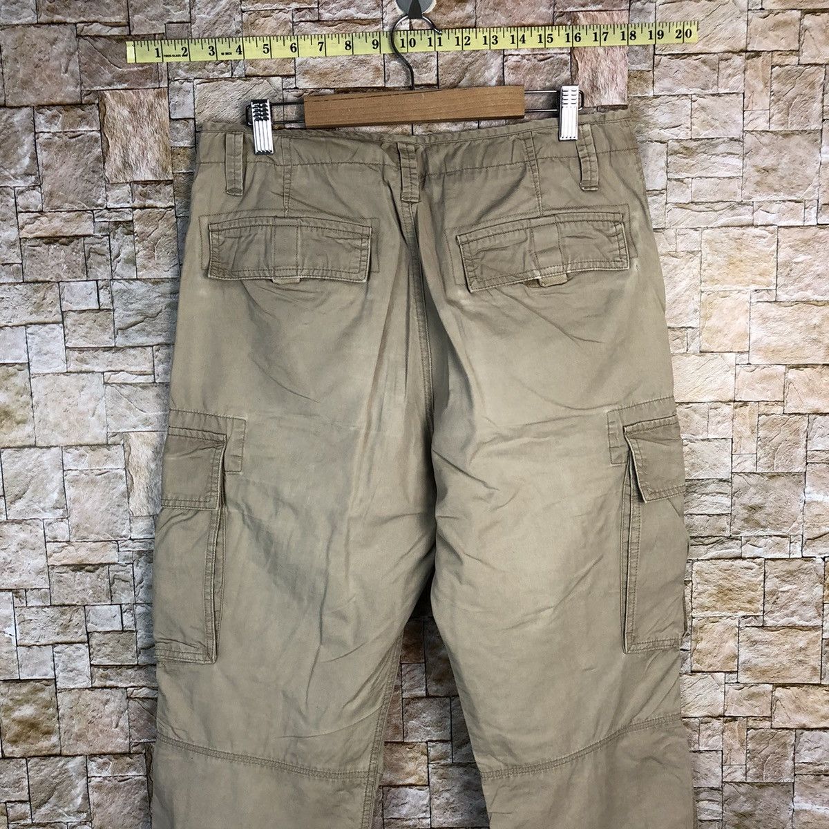 Japanese Brand Top Valu Brown Cargo Multipocket Pants #A719 Size US 32 / EU 48 - 16 Thumbnail