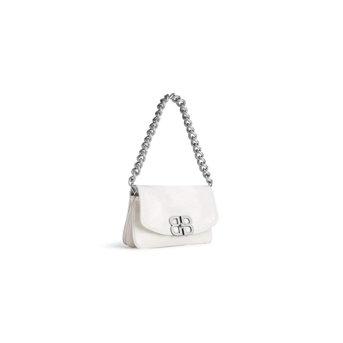 Balenciaga o1la1rc1a1125 Size: OS / BB Soft Flap Bag in White Size ONE SIZE - 2 Thumbnail