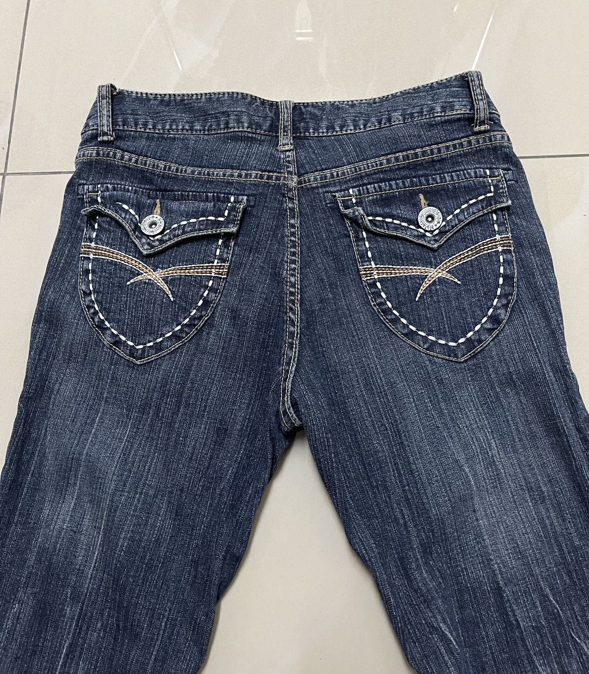 Japanese Brand Flare Jeans Theoria Thunder low rise stretch denim bootcut Size US 28 / EU 44 - 8 Thumbnail