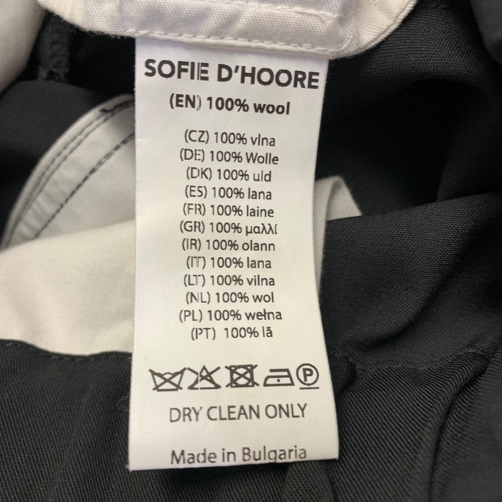 SOFIE D'HOORE SOFIE D'HOORE Black Wool Twill Elastic Waistband Pants Size 28" / US 6 / IT 42 - 5 Thumbnail