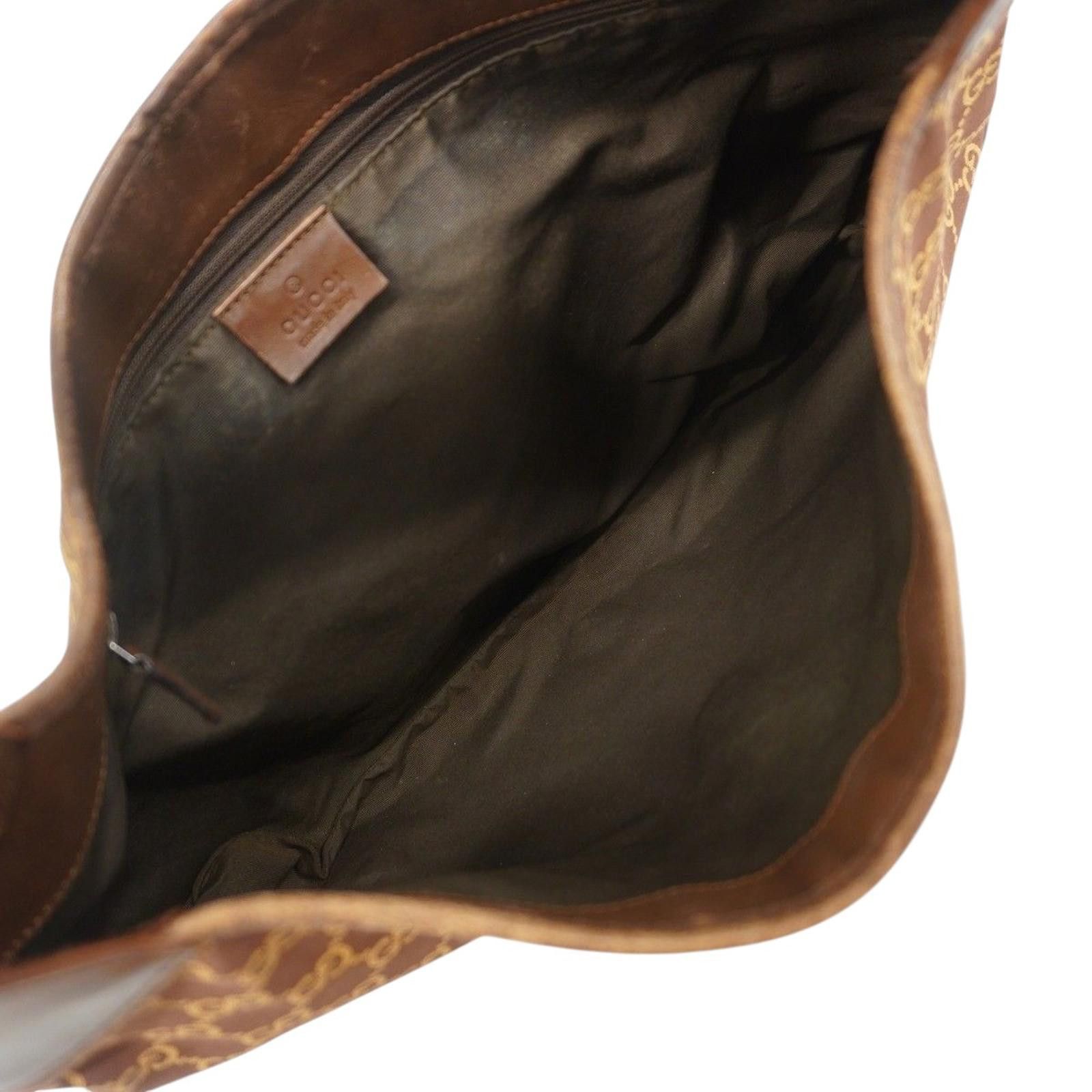 Gucci Gucci - Brown Monogram Canvas Leather Shoulder Bag Size ONE SIZE - 6 Thumbnail