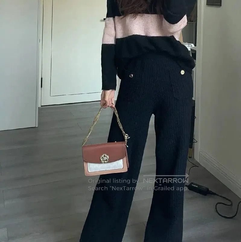 Chanel Chanel Blue Cotton Casual Pants for Women . Size 23" - 3 Thumbnail