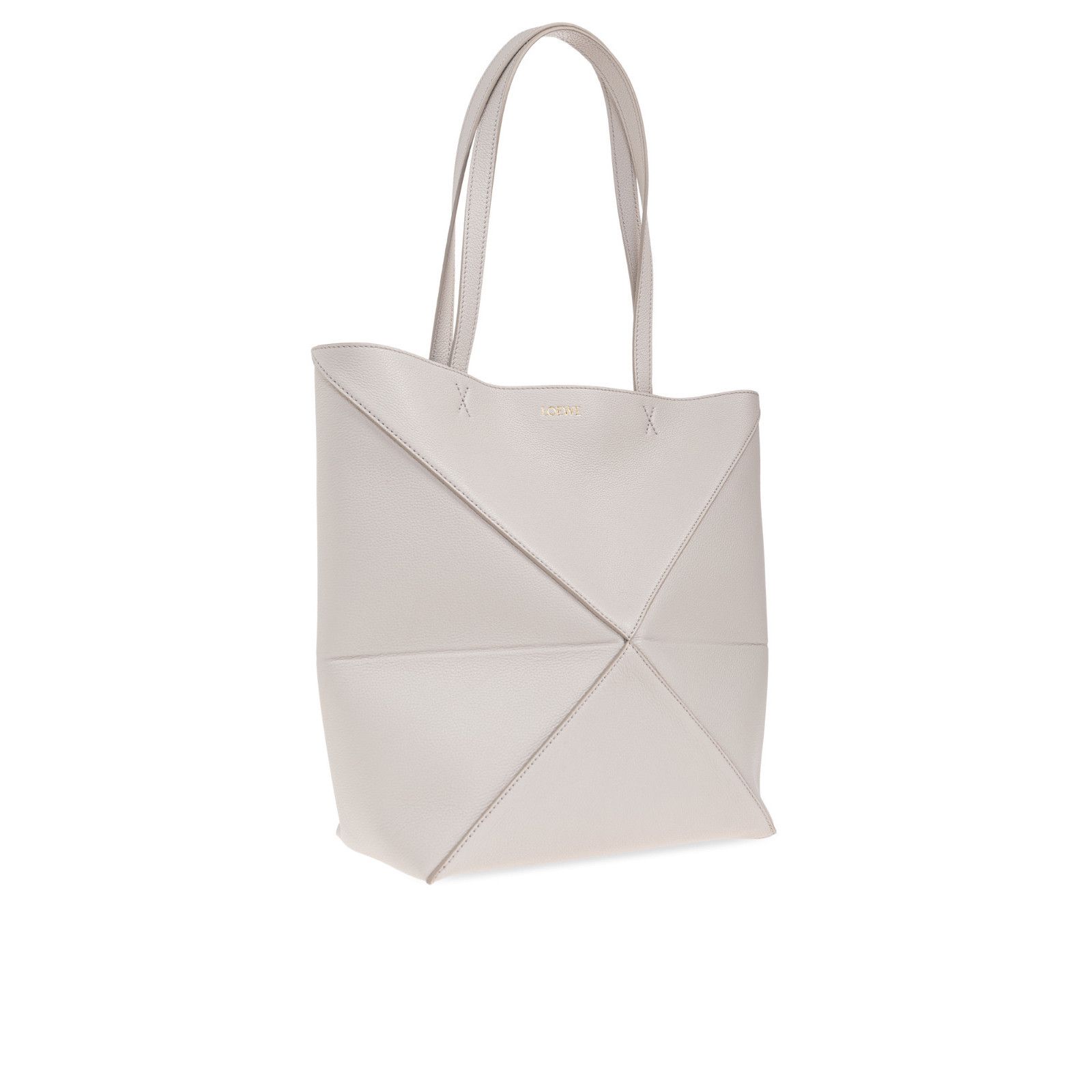 Loewe LOEWE Puzzle Fold Medium $2350 Light Ghost Leather Tote Bag Size ONE SIZE - 3 Thumbnail