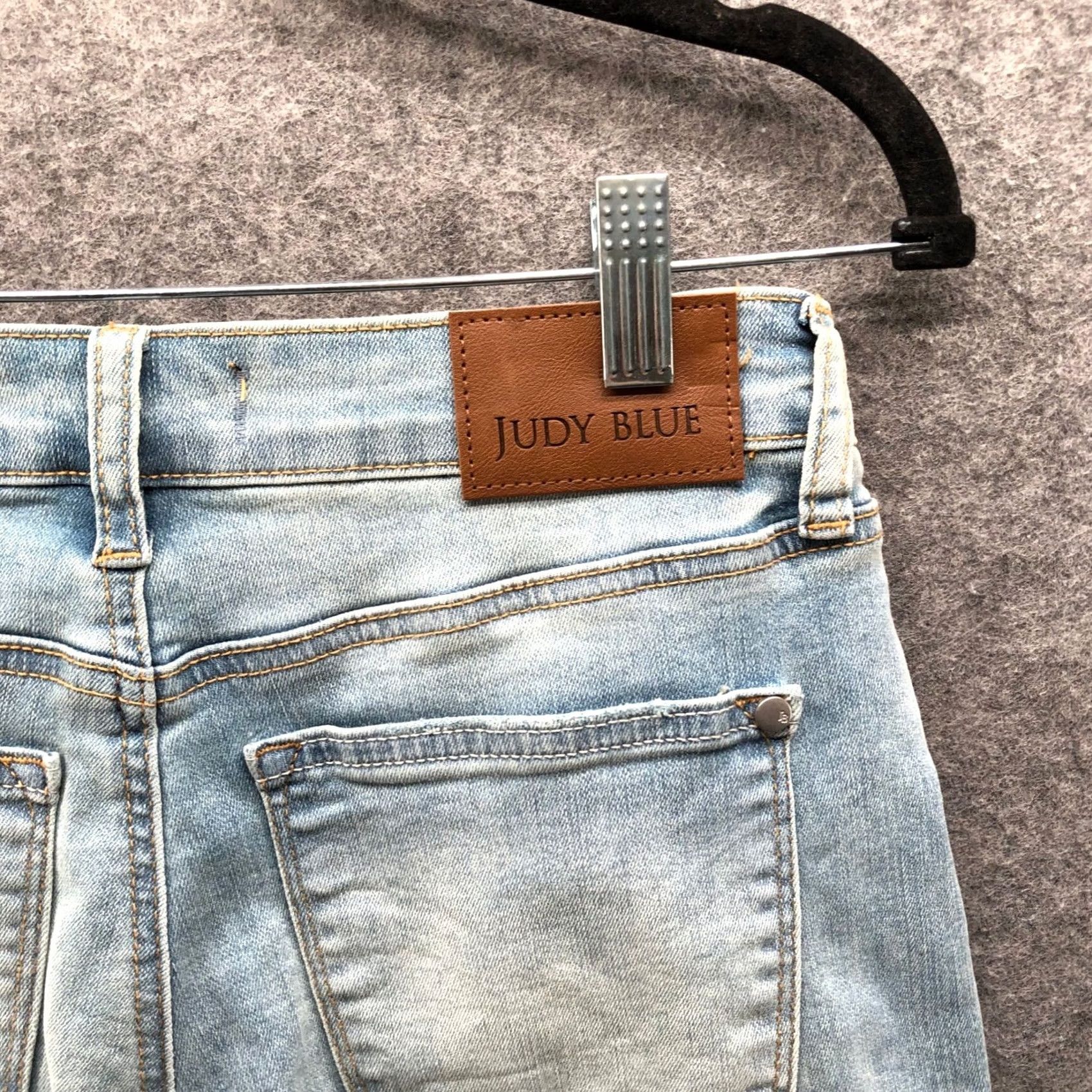 Vintage Judy Blue Boyfriend Fit Jeans Womens 1/25 Light Wash Stretch Blue Low Rise Denim 5-Pocket Design Jeans Womens Size 25" / US 0 / IT 36 - 7 Thumbnail