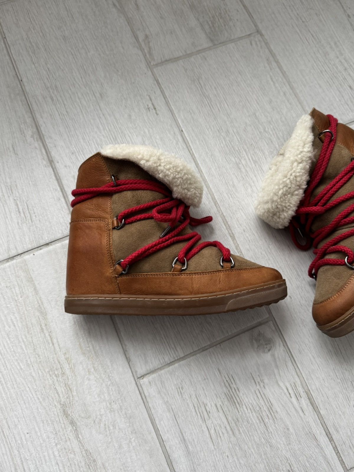 Isabel Marant Isabel Marant Nowles Wedge Snow Boots | Shearling & Leather Size US 9.5 / IT 39.5 - 7 Thumbnail