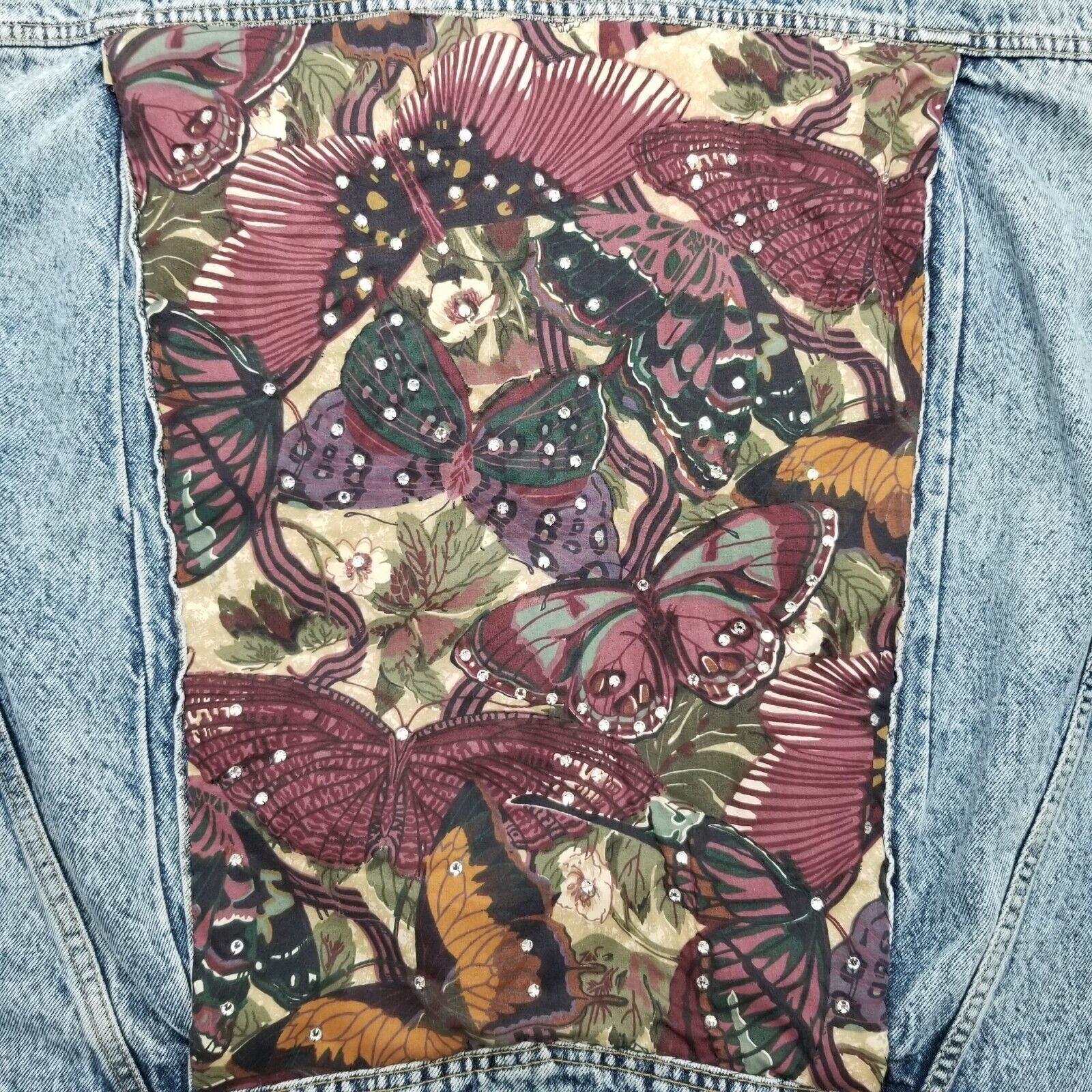 Other Edwin Jean Jacket Womens Large Blue Denim Pockets Stones Size L / US 10 / IT 46 - 18 Thumbnail