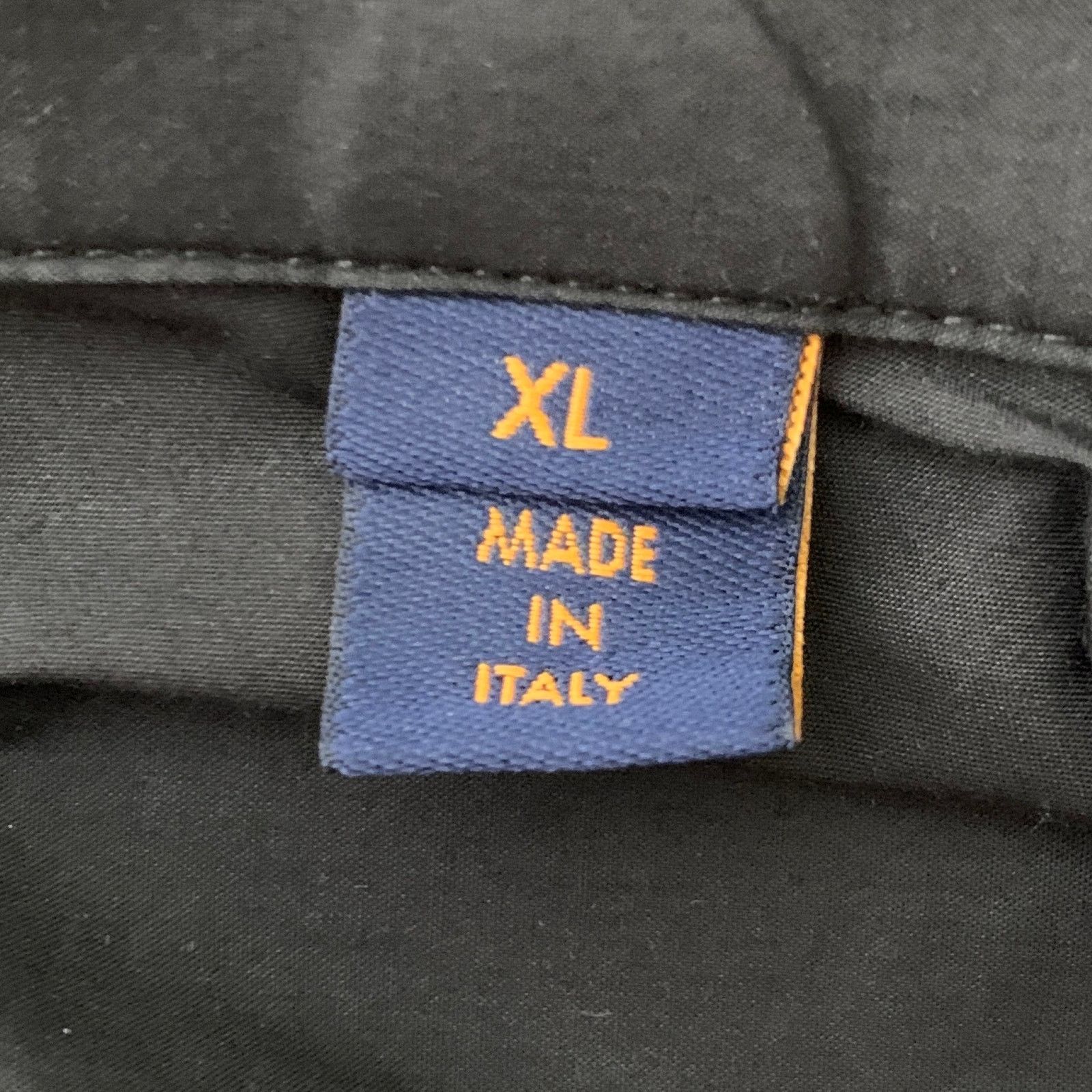 LOUIS VUITTON Size XL Black Cotton Layered Long Sleeve Shirt