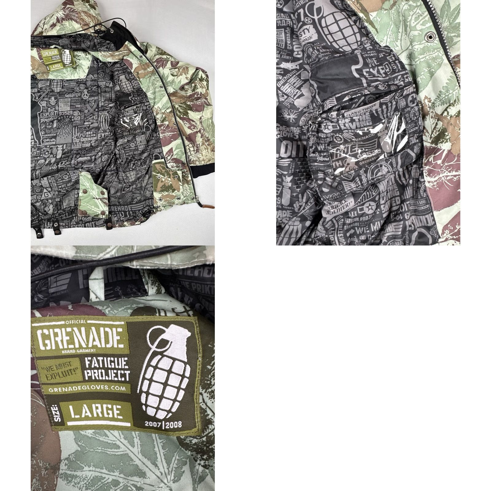 Y/Project Grenade Fatigue Project Snowboard Ski Jacket Leaf Camo Y2K Hooded Large Size US L / EU 52-54 / 3 - 11 Thumbnail