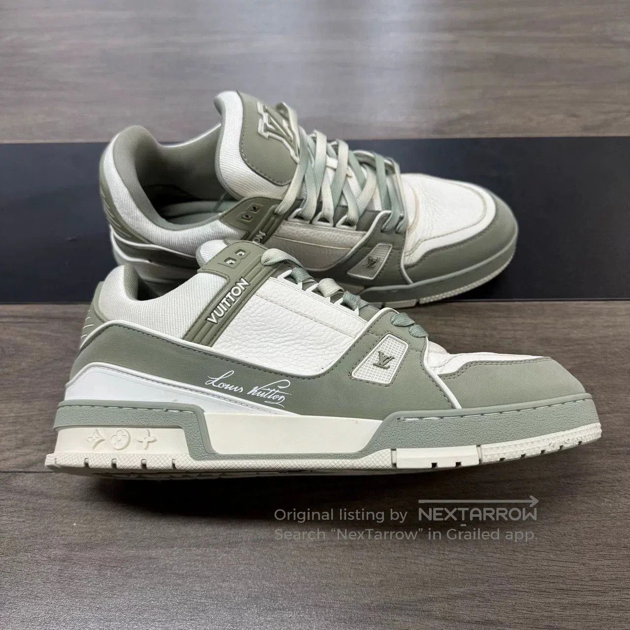 Louis Vuitton Louis Vuitton Trainer Green Size 43. Size US 10.5 / EU 43-44 - 4 Thumbnail