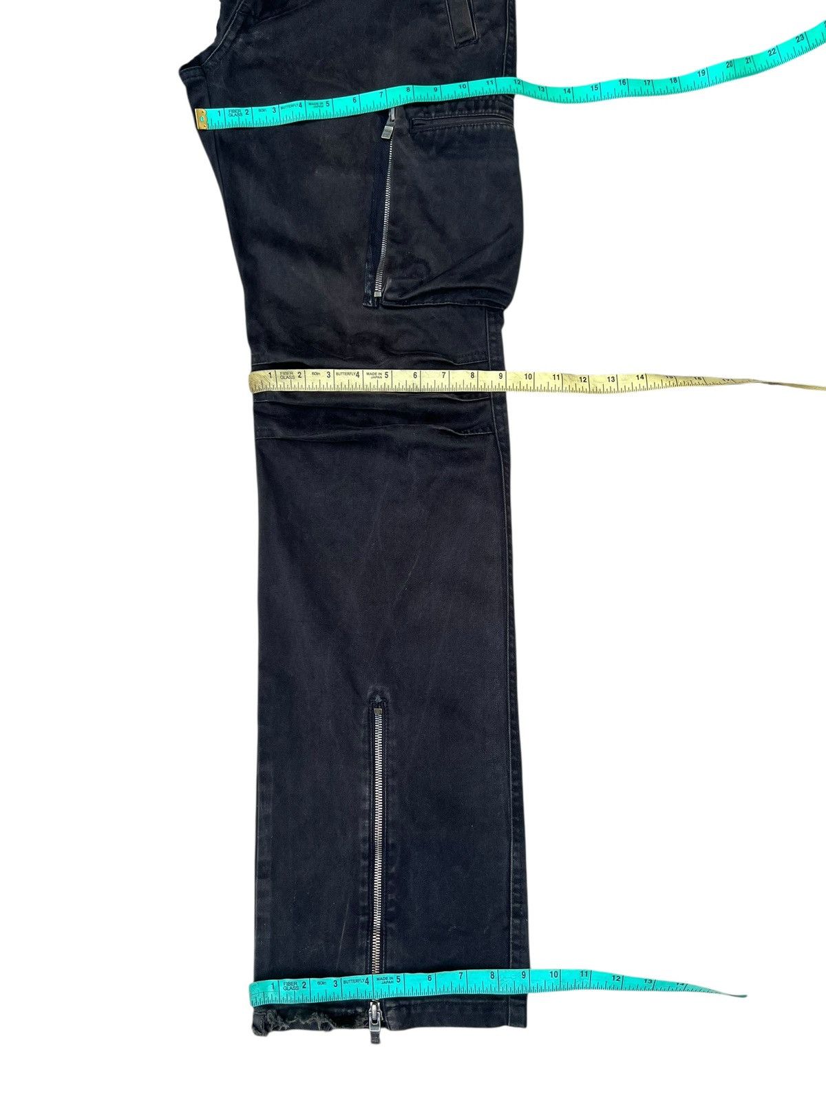 wjk WJK Japan Distressed Sun Faded Black Cargo Trouser Pant Size US 30 / EU 46 - 5 Thumbnail