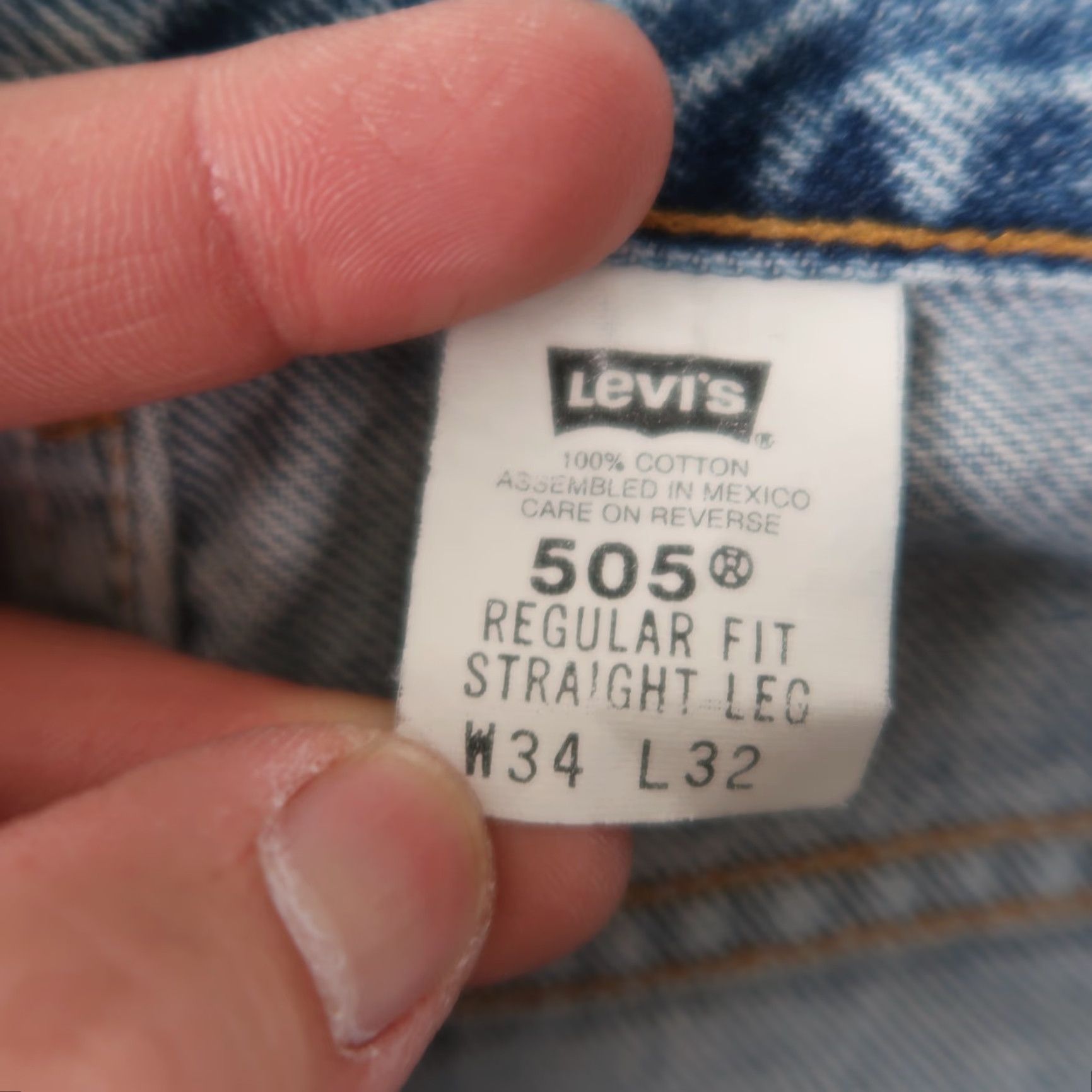 Levi's VINTAGE Levi's 505 Jeans Men Adult Medium Blue 90s Straight 34x32 Size US 34 / EU 50 - 7 Thumbnail