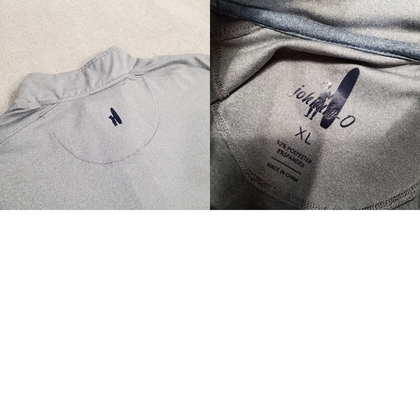 johnnie-O Johnnie-O Pullover Mens XL Gray Quarter Zip Shirt Jacket Performance Mock Neck Logo 1/4 Zip Casual Golf Regular Style Pullover Long Sleeve Size US XL / EU 56 / 4 - 8 Thumbnail
