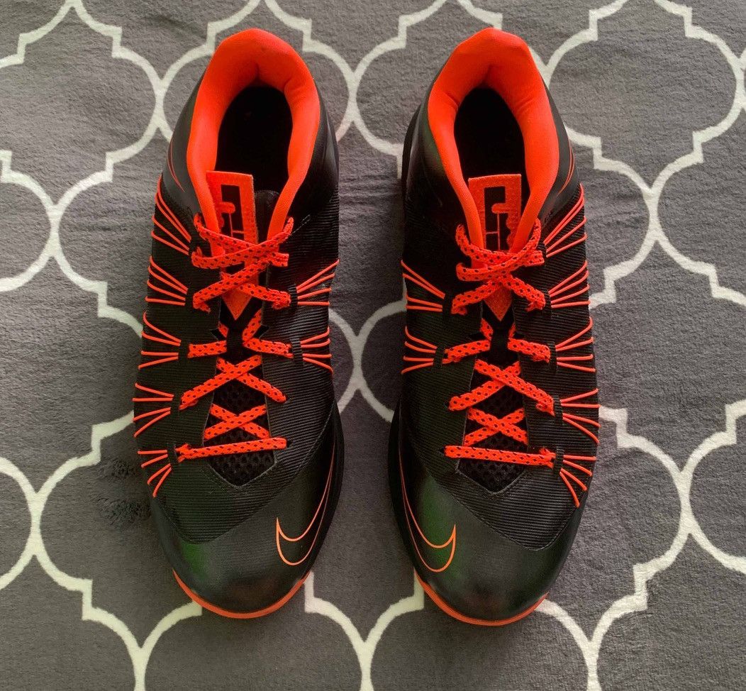 Nike Nike Air Max Lebron 10 low “black total crimson” Size US 11 / EU 44 - 3 Thumbnail
