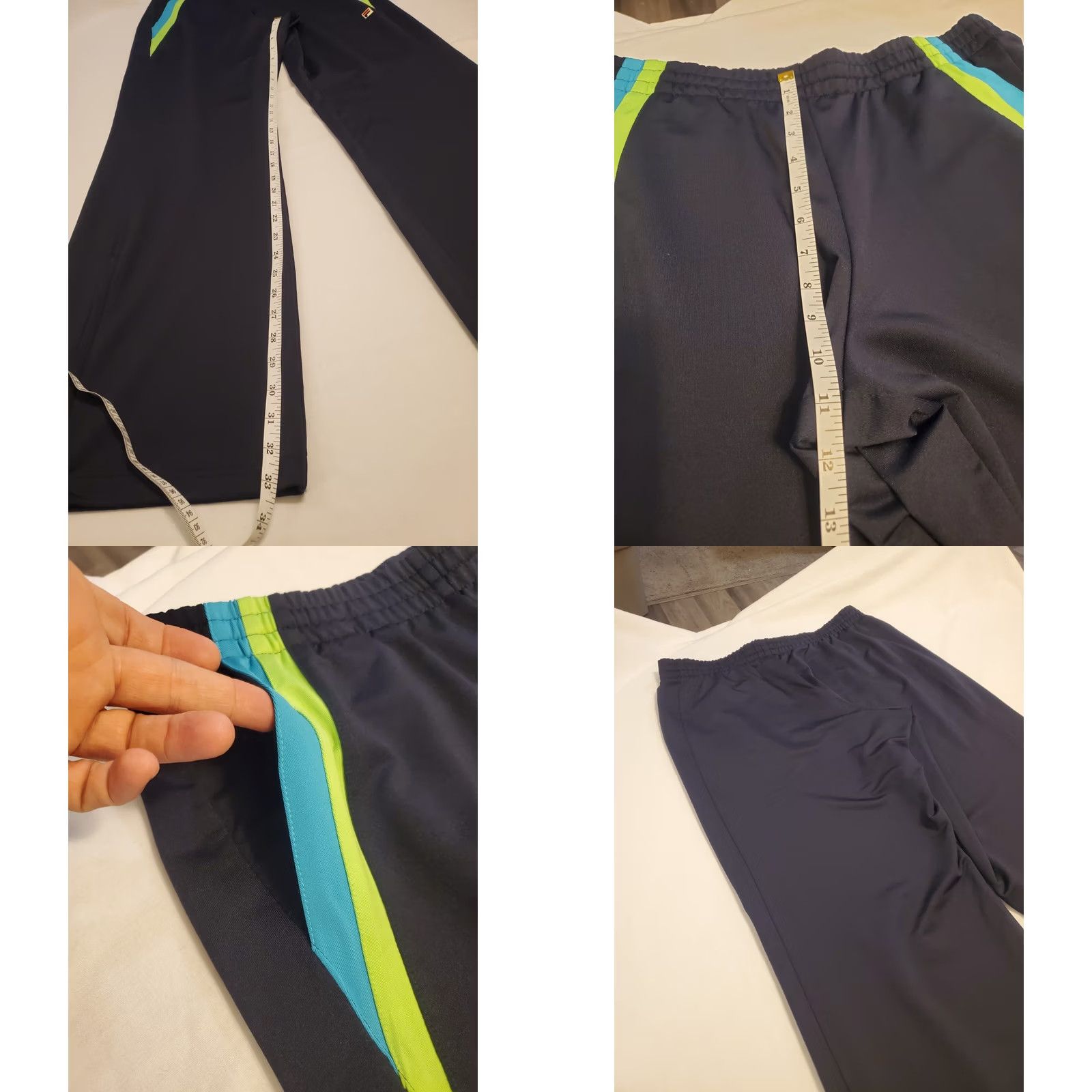 Fila VINTAGE FILA Sport Retro Jogger Track Pants Nylon Ankle Zipper Ladies XL Navy BLUE Wide-Leg New with Tags Women Track Pants Size 40" / US 18 - 9 Thumbnail