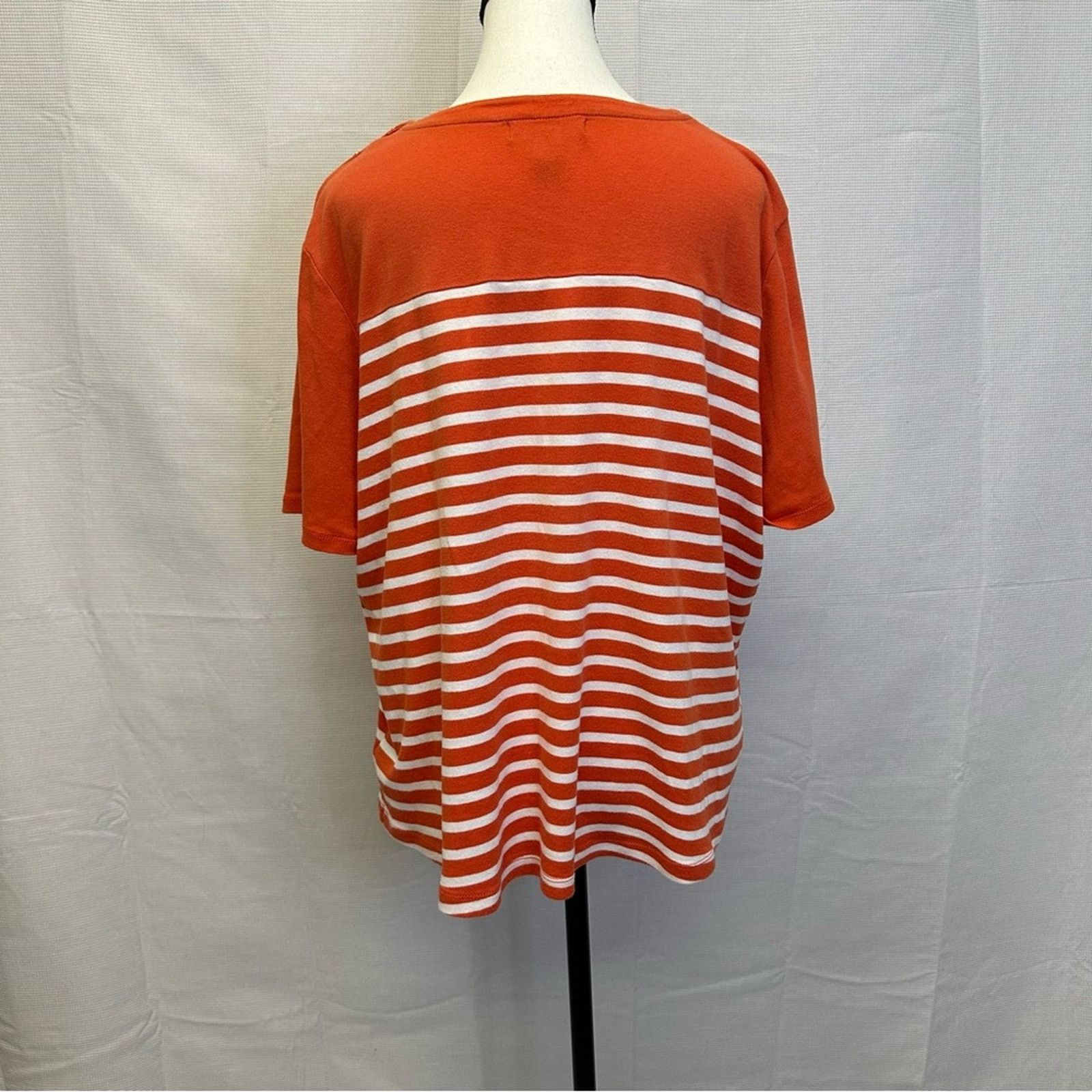 Lauren Ralph Lauren Lauren Ralph Lauren Women’s 2X Striped Button-Shoulder Size XXL / US 16-18 / IT 52-54 - 3 Thumbnail