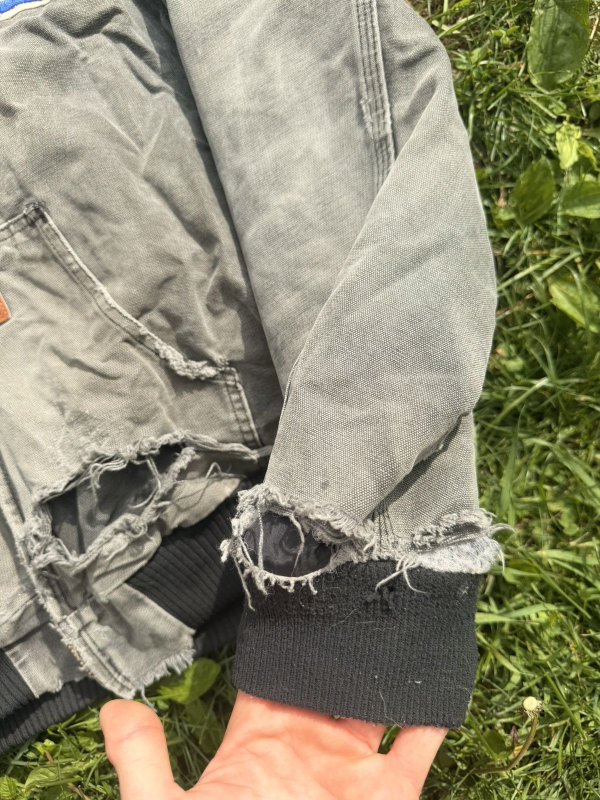 Carhartt VTG 90s Y2K Carhartt Coat Patch Distressed Thrashed Size XL Size US XL / EU 56 / 4 - 4 Thumbnail