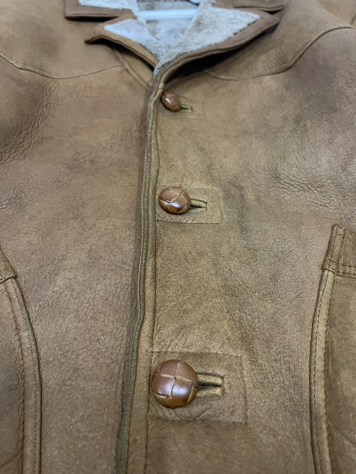 Japanese Brand Roberto Massini Leather Button Up Jacket (10) Size US XL / EU 56 / 4 - 9 Thumbnail