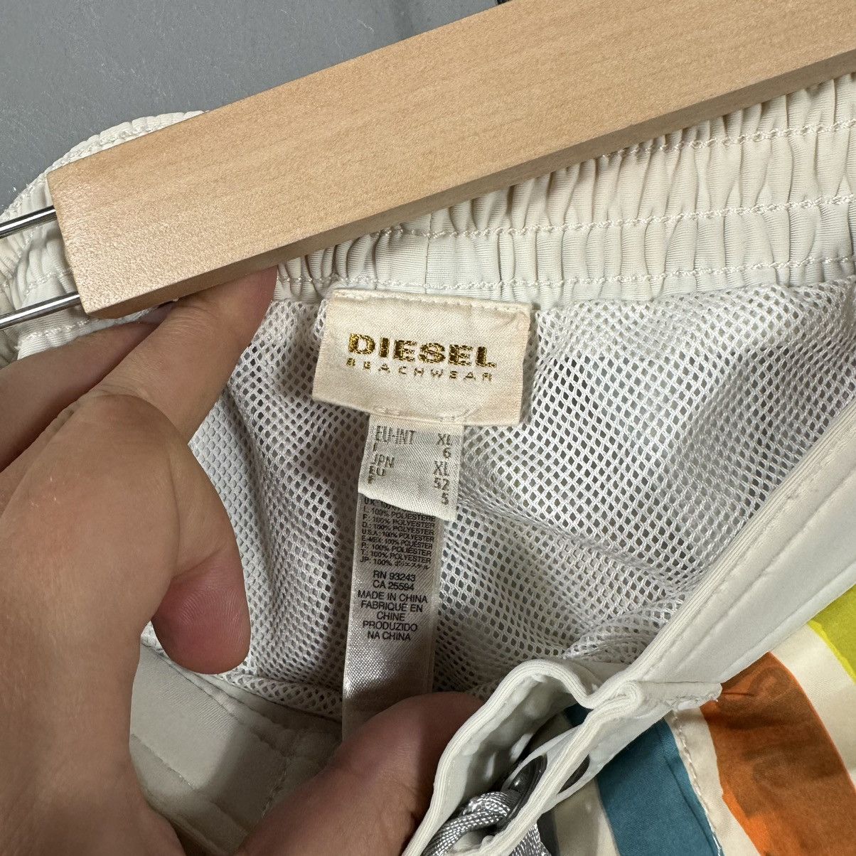 Diesel × Vintage Vintage Diesel Beachwear Striped Swim Shorts Size US 34 / EU 50 - 6 Thumbnail