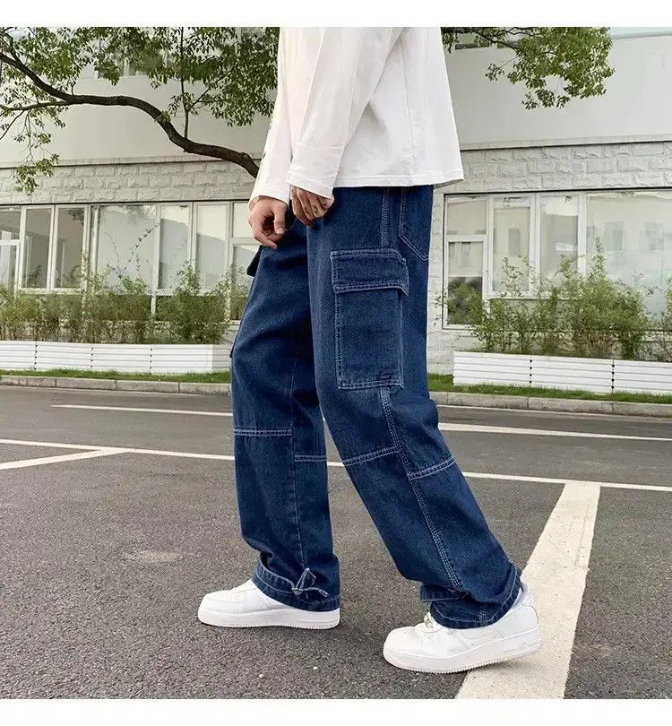 Japanese Brand × Jean Skateboard Baggy Carpenter Denim Jeans Cargo y2k Size US 34 / EU 50 - 4 Thumbnail