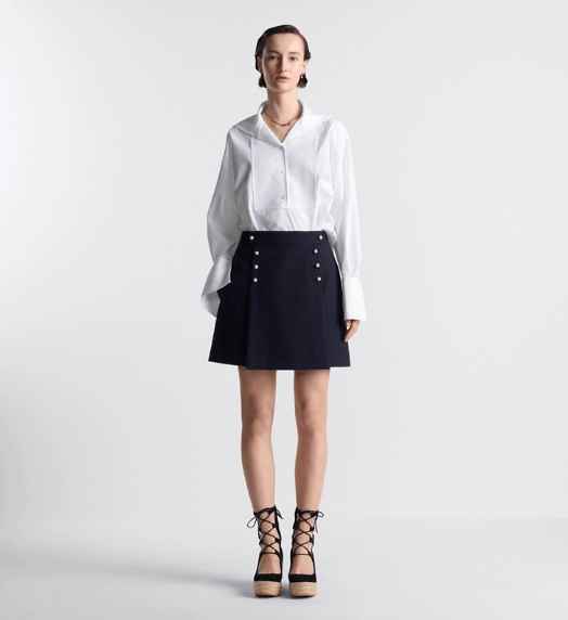 Dior o1w1db10925 441J26 Mini Skirt in Navy Blue Size 25" / US 0 / IT 36 - 4 Thumbnail