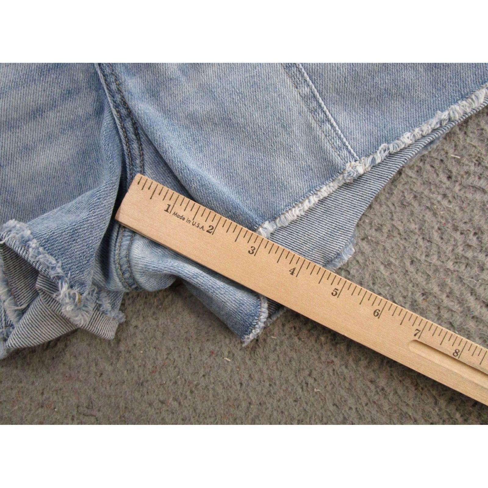 Vintage Maurices Denim Cut-Off Shortie Shorts Jorts SZ S Stretch Elastic Waist Blue Denim Casual Women's Shorts Vintage No Size 28" / US 6 / IT 42 - 6 Thumbnail