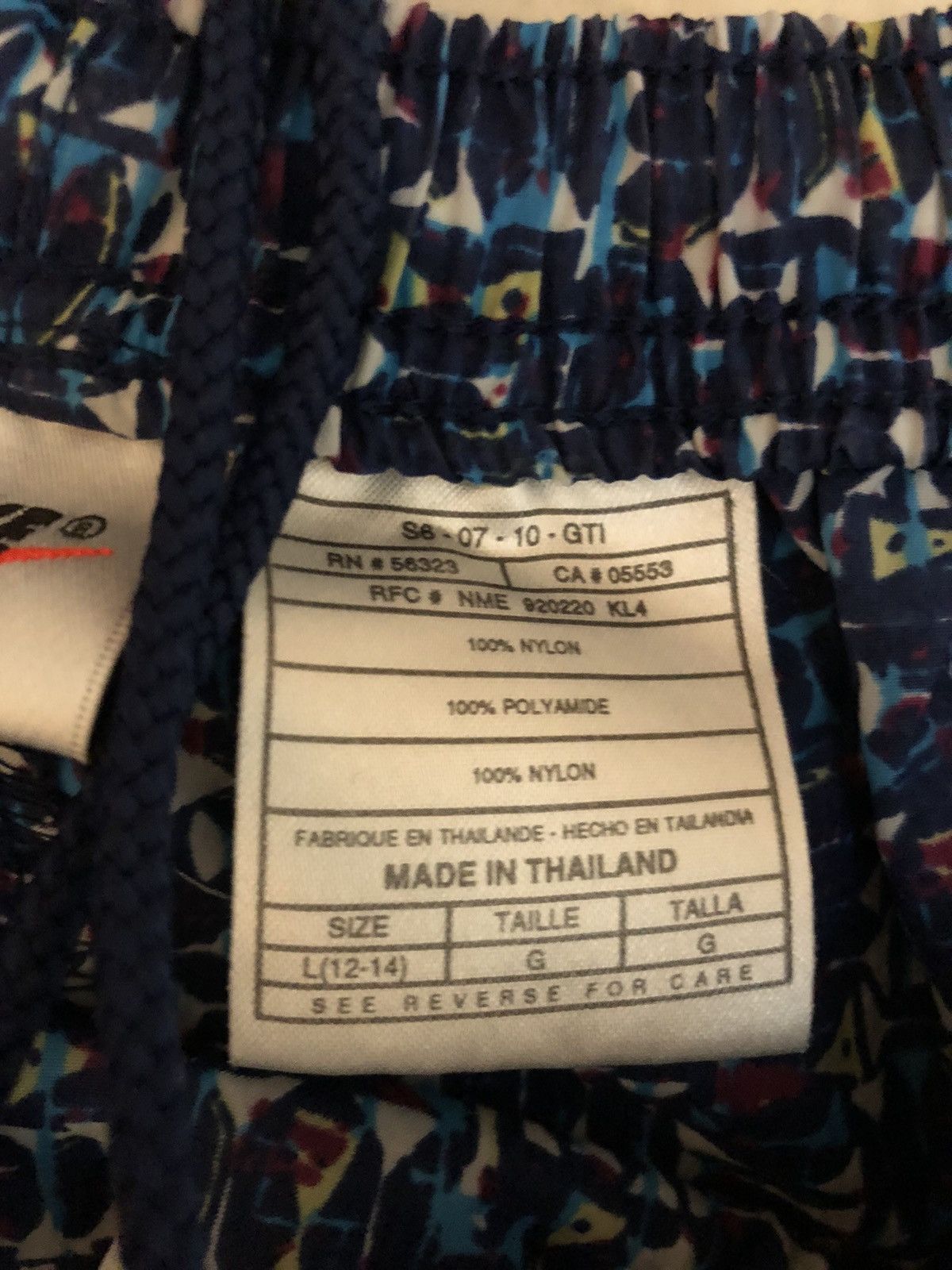 Nike Rare vintage 90s nike abstract geometric art shorts blue Size US 30 / EU 46 - 4 Thumbnail
