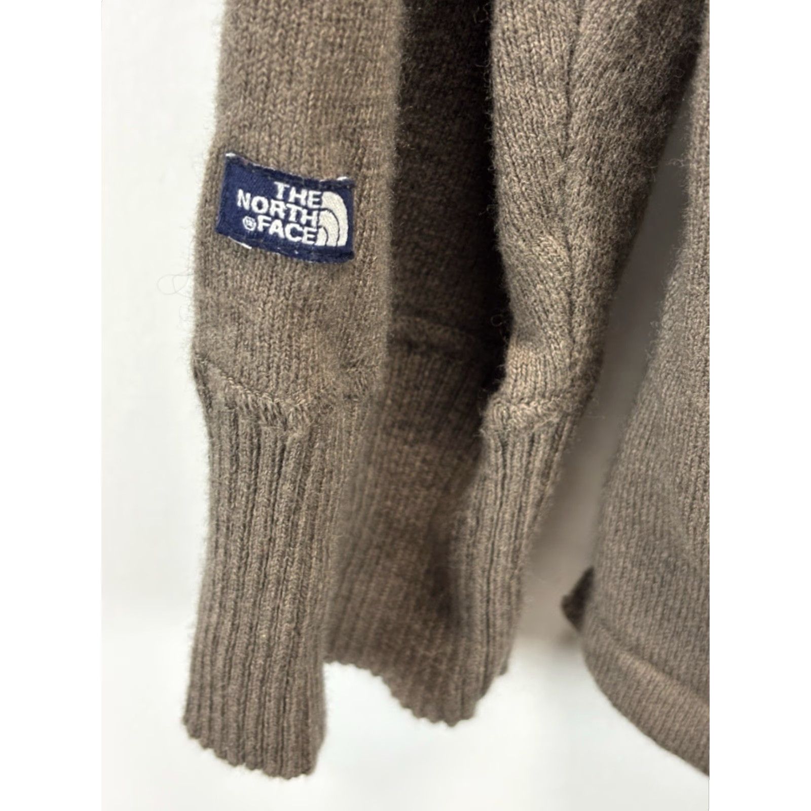 The North Face VINTAGE The North Face Wool Blend Sweater Shirt Men Large Brown 1/4 Zip Mock Neck Pullover Size US L / EU 52-54 / 3 - 4 Thumbnail