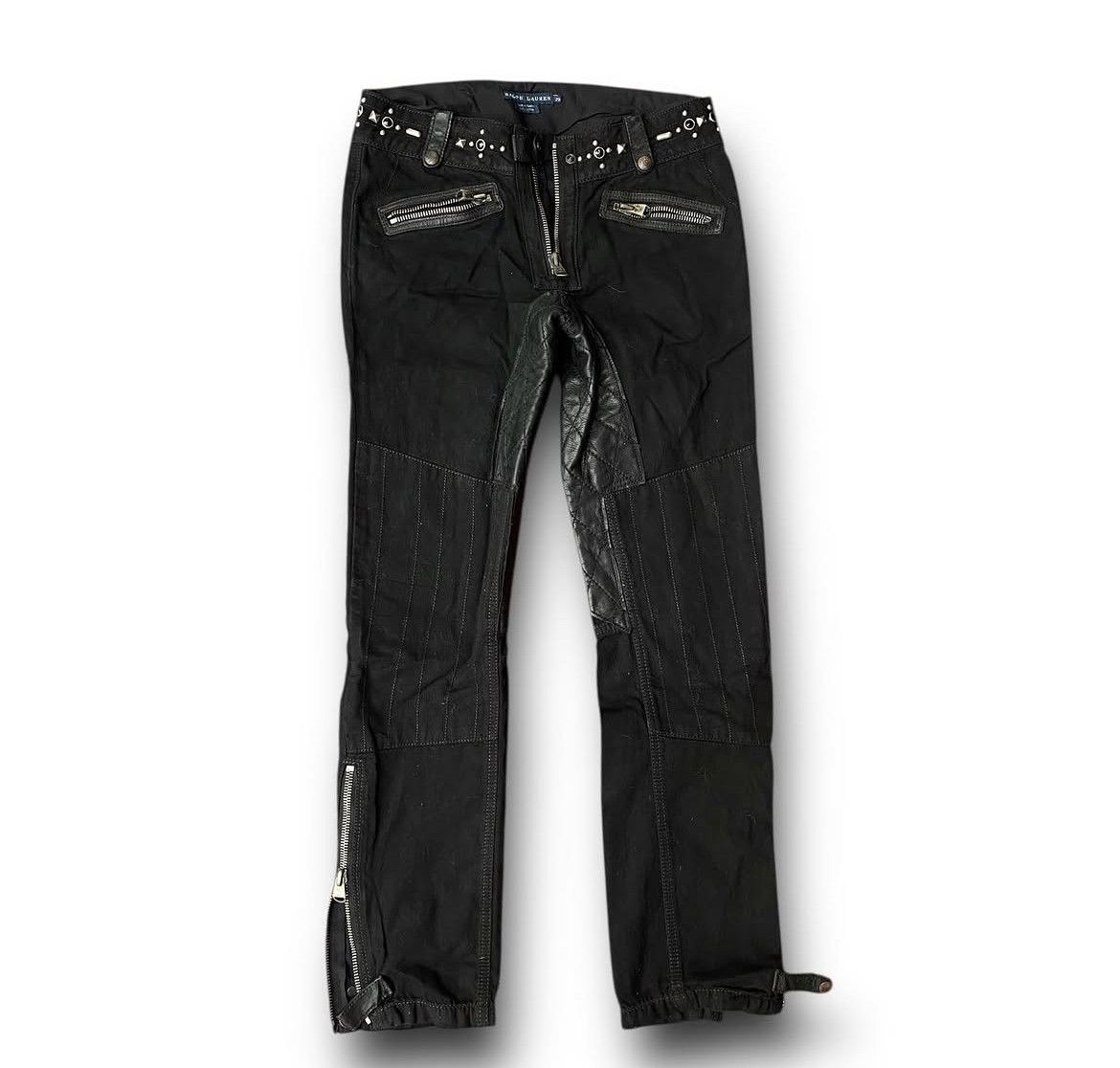 Polo Ralph Lauren 2000s Ralph Lauren Studded Hybrid Leather Biker Lgb Ifsix Size US 30 / EU 46 - 2 Thumbnail