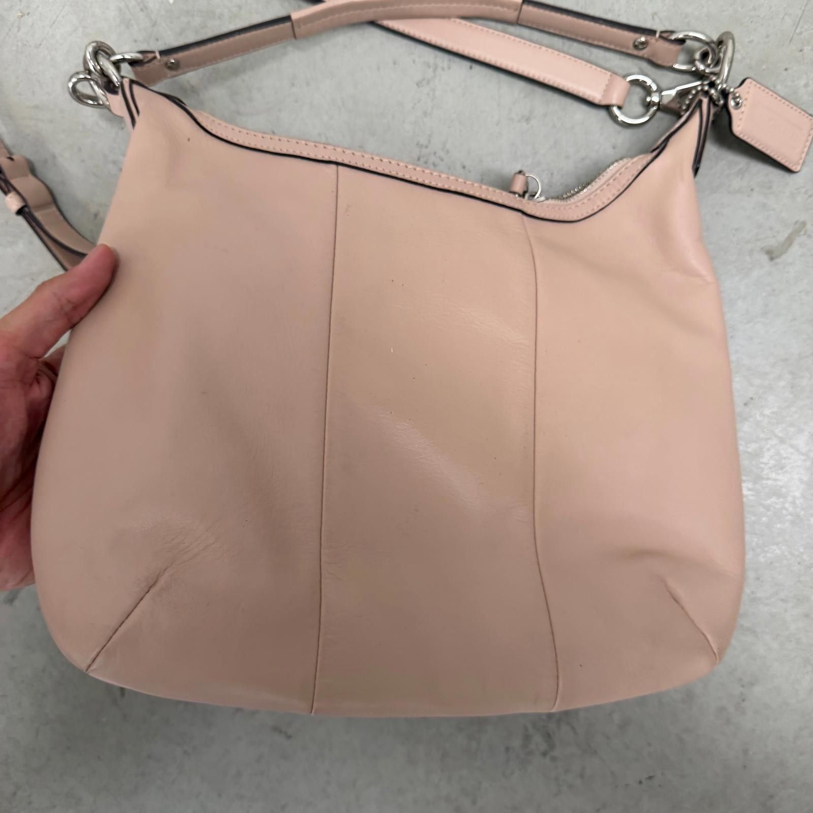 Coach Coach 2Way Hobo Woven Leather Shoulder Bag Pink Size ONE SIZE - 9 Thumbnail