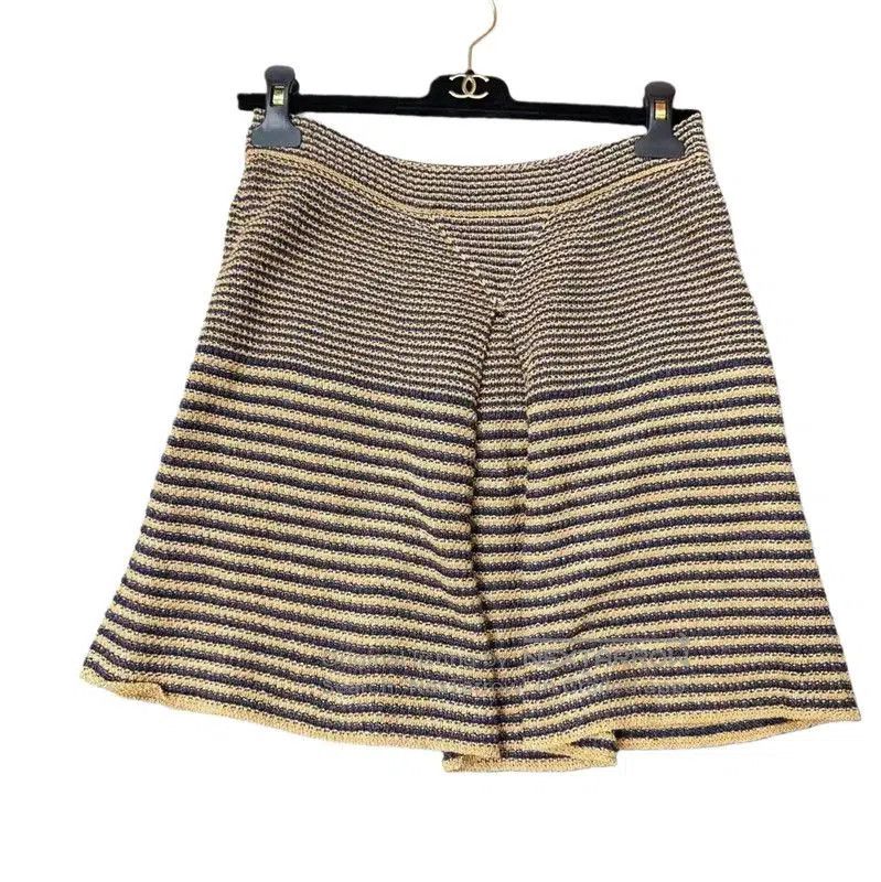 Chanel Chanel Striped Cotton Blend Skirt . Size 35" - 1 Thumbnail