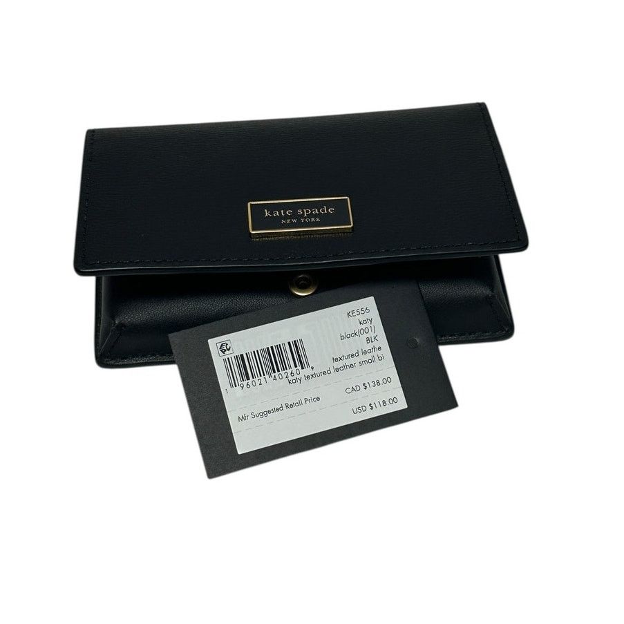 Kate Spade Kate Spade Katy Small Bifold Snap Wallet in Black Size ONE SIZE - 7 Thumbnail