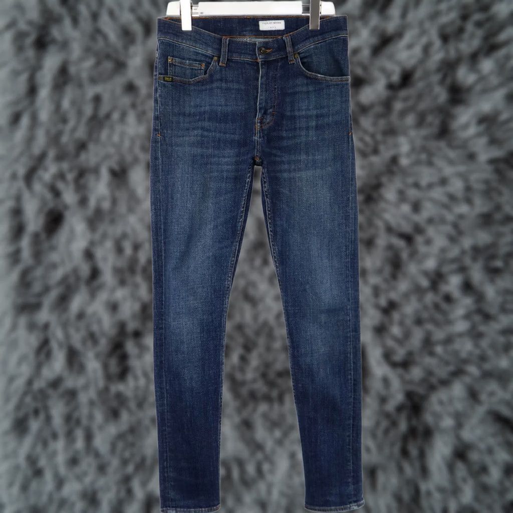 Tiger of Sweden Tiger Of Sweden Evolve Jeans Slim Blue W31/L34 Zip Fly Mens Heightentitled Stretched Whiskers Size US 31 - 1 Thumbnail