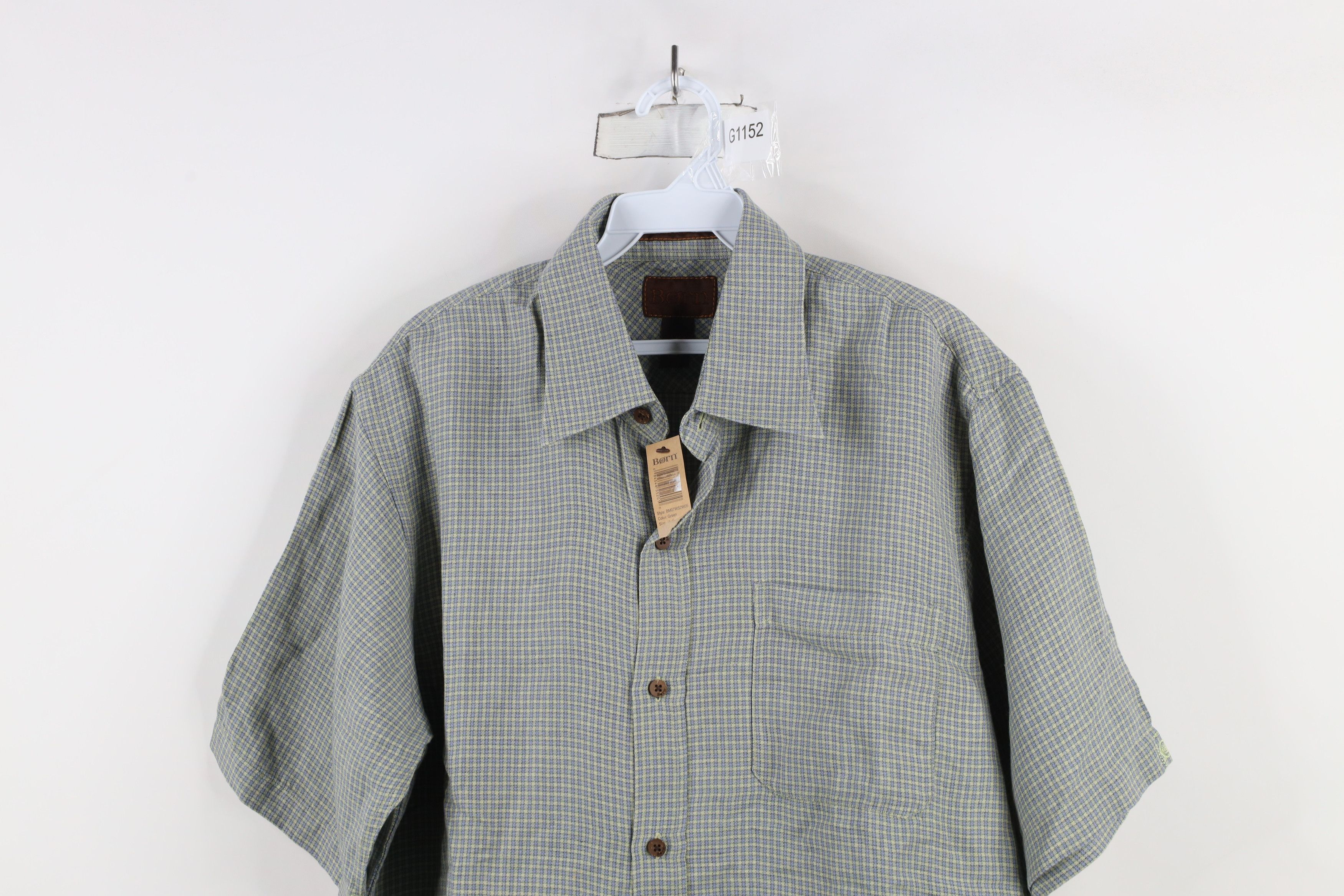 Born × Vintage Deadstock Vintage Born Linen Bamboo Button Shirt Plaid Size US M / EU 48-50 / 2 - 2 Thumbnail