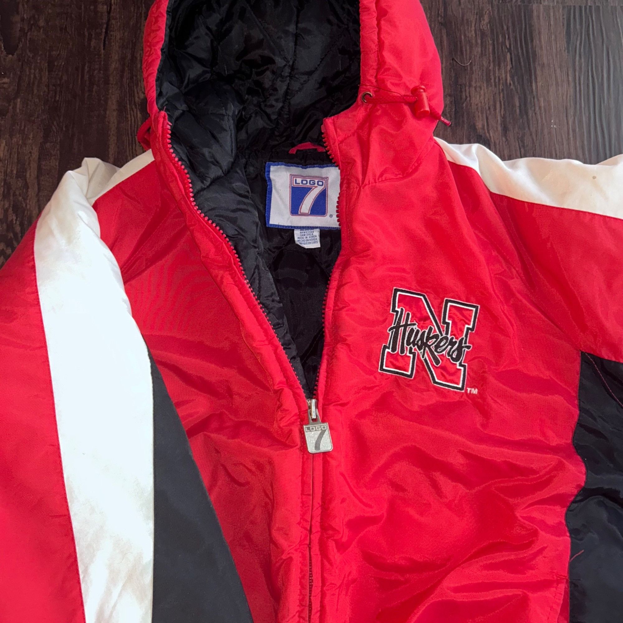 Logo 7 Vintage Nebraska Puffer Jacket Size US M / EU 48-50 / 2 - 2 Thumbnail
